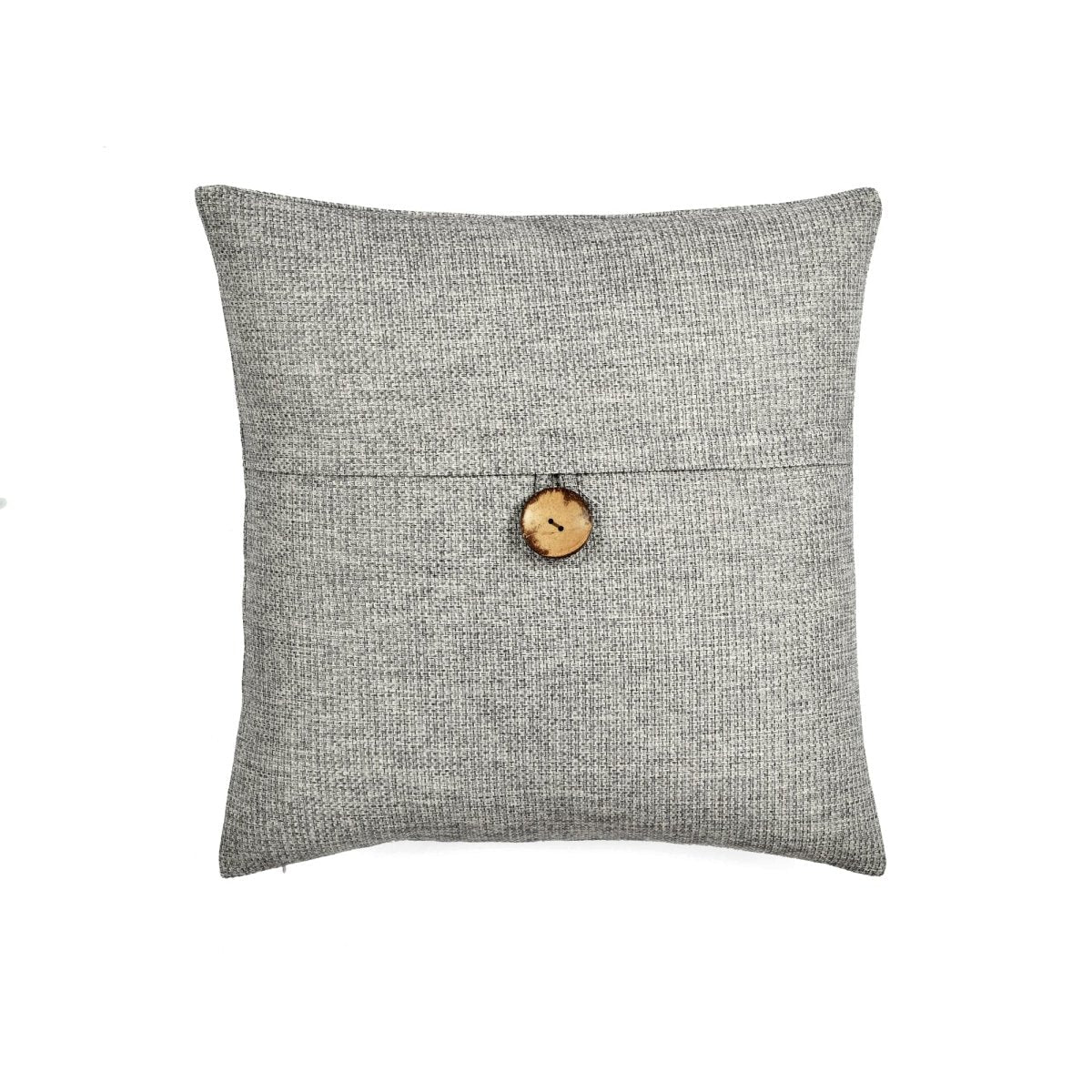 Linen Texture Woven Button Decorative Pillow Cover - Image 5