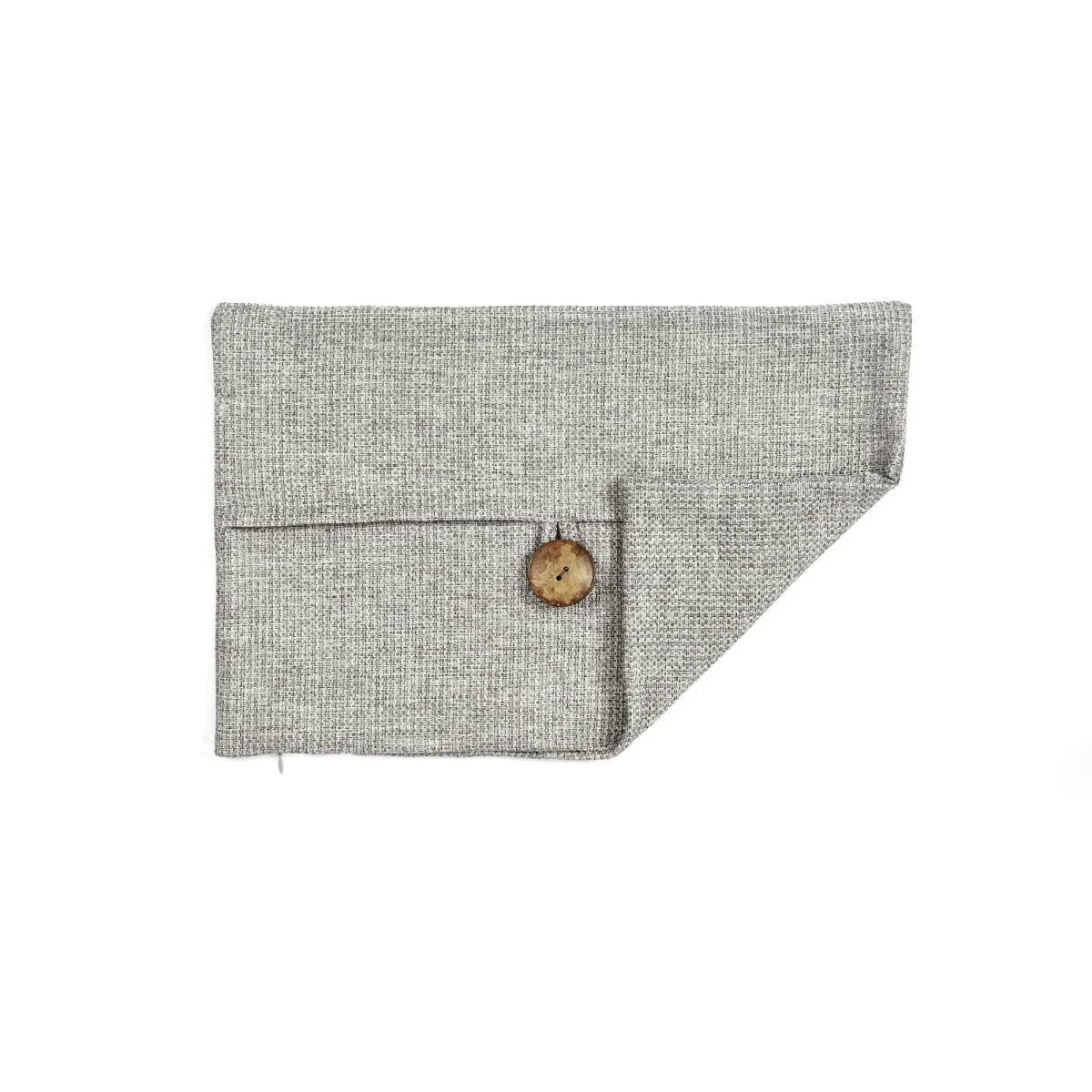 Linen Texture Woven Button Decorative Pillow Cover - Image 50