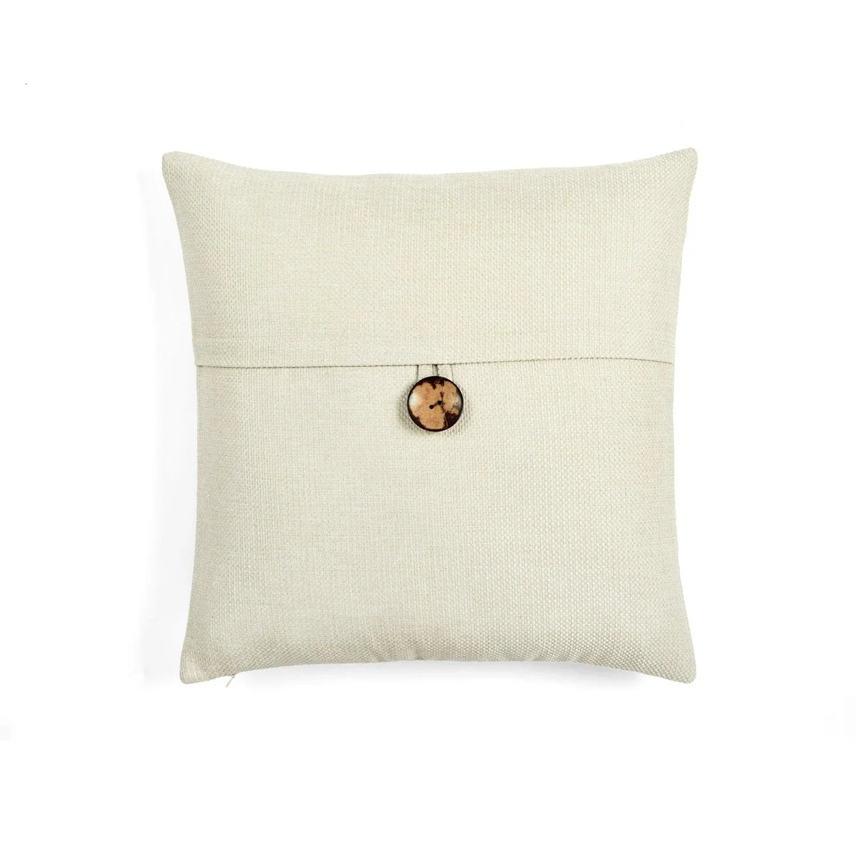 Linen Texture Woven Button Decorative Pillow Cover - Image 6