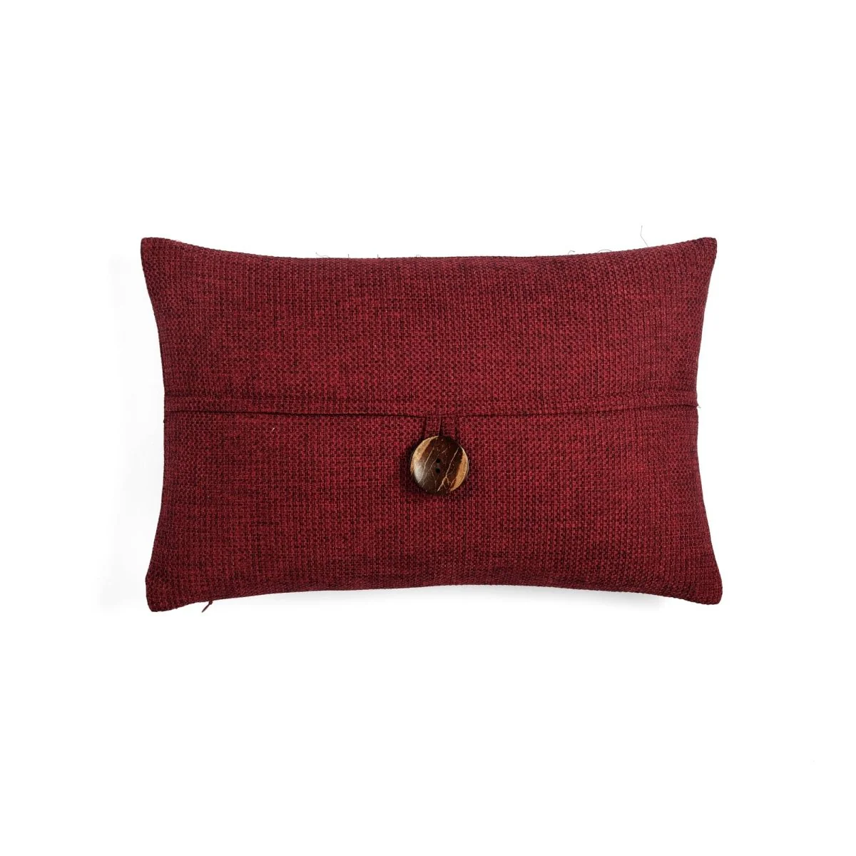 Linen Texture Woven Button Decorative Pillow Cover - Image 8