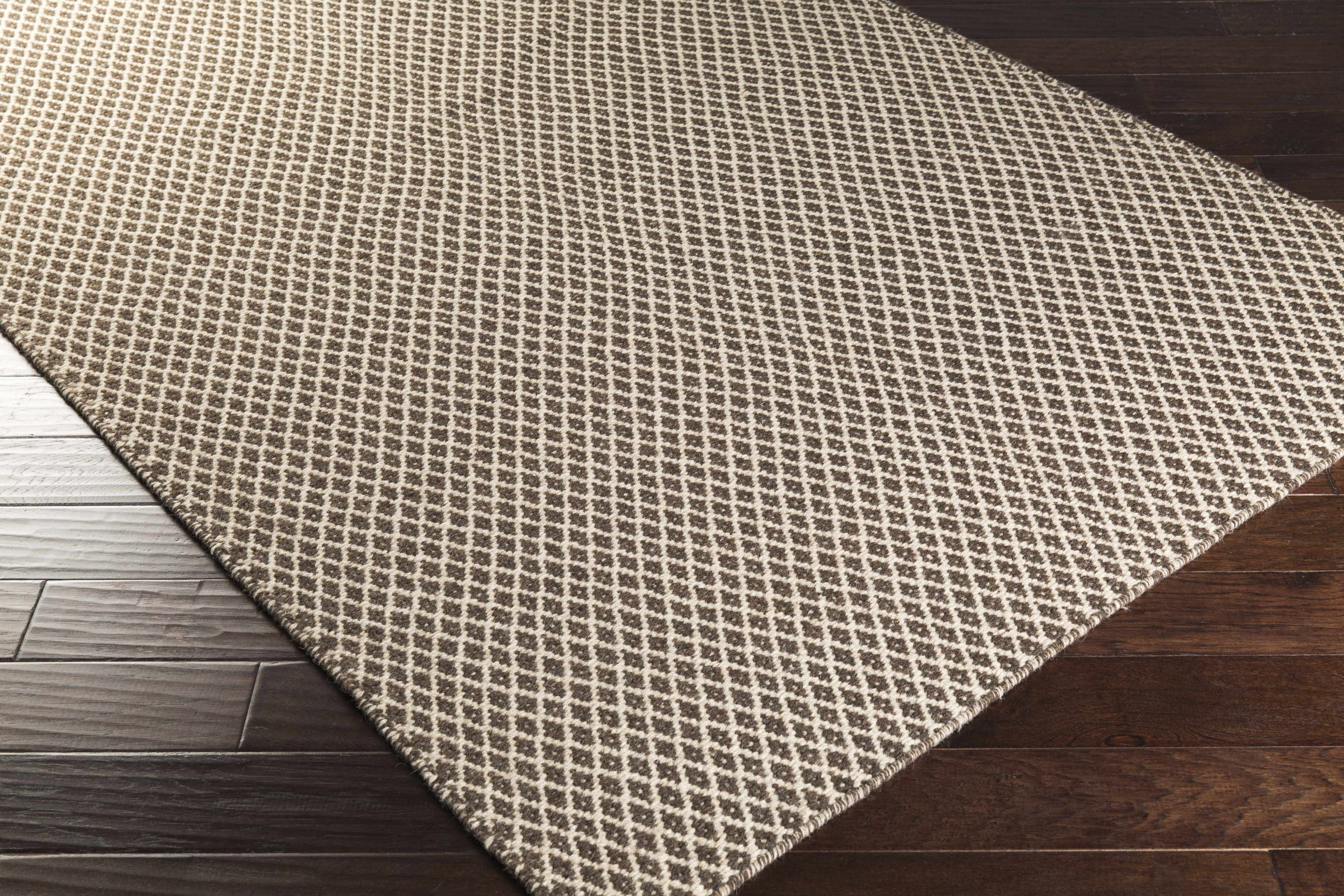 Lingo Brown Trellis Flatweave Rug - Clearance - Image 2
