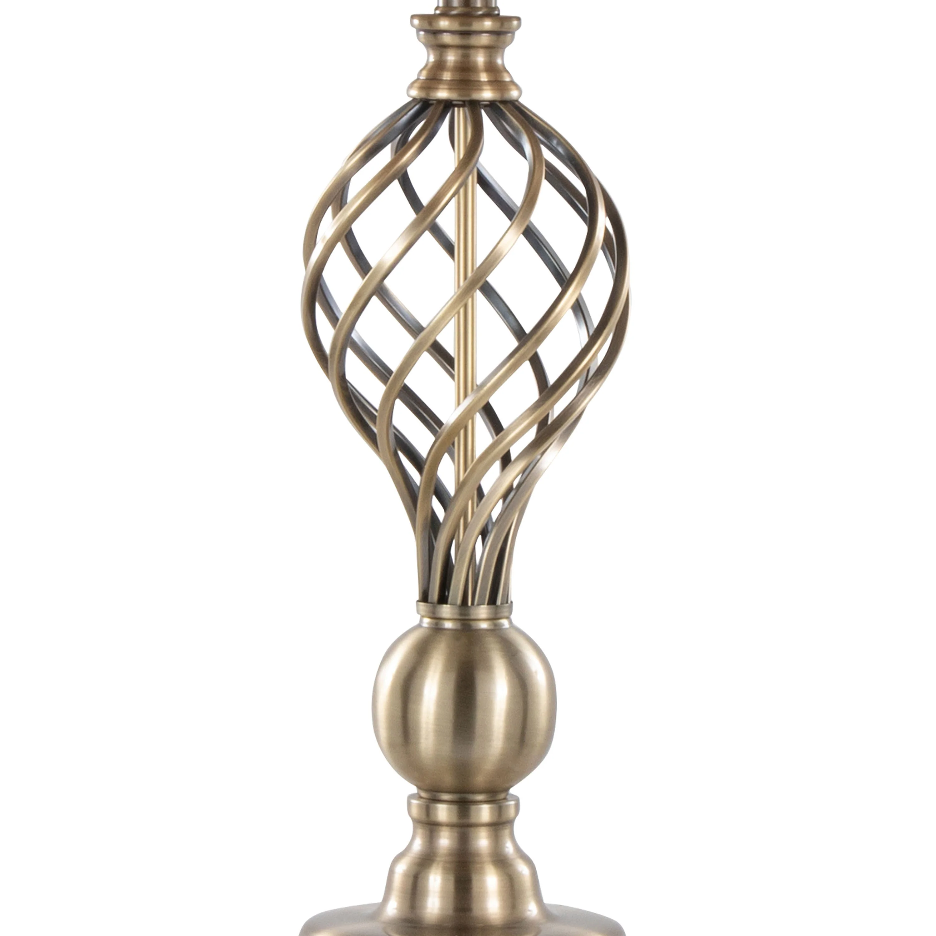 Linx Twist 29" Contemporary Metal Table Lamp Set of 2 - Image 4