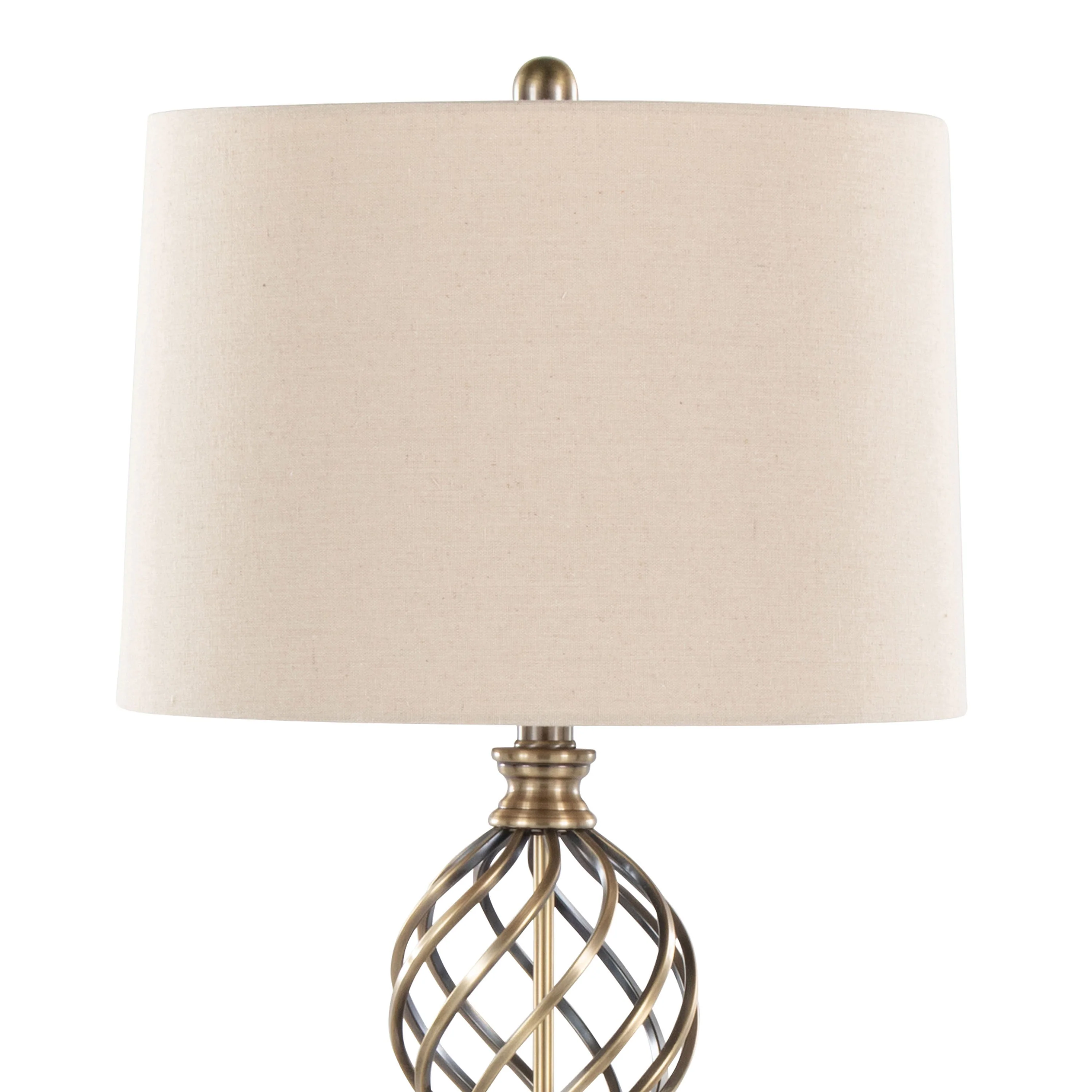 Linx Twist 29" Contemporary Metal Table Lamp Set of 2 - Image 5
