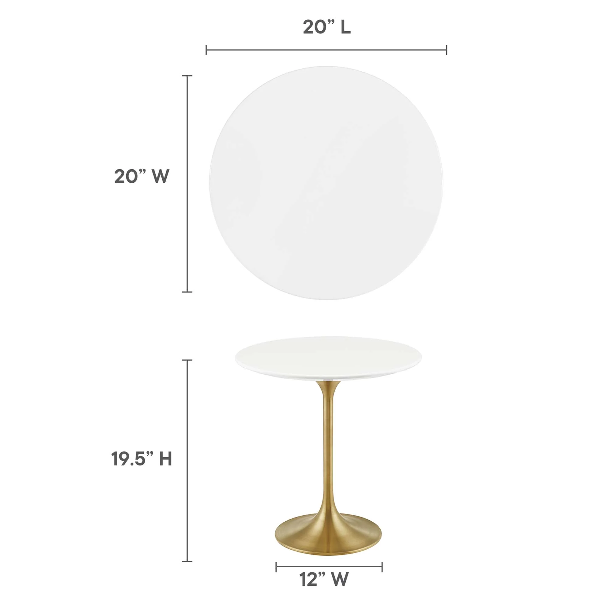Lippa 20" Round Wood Side Table by Modway - Image 3