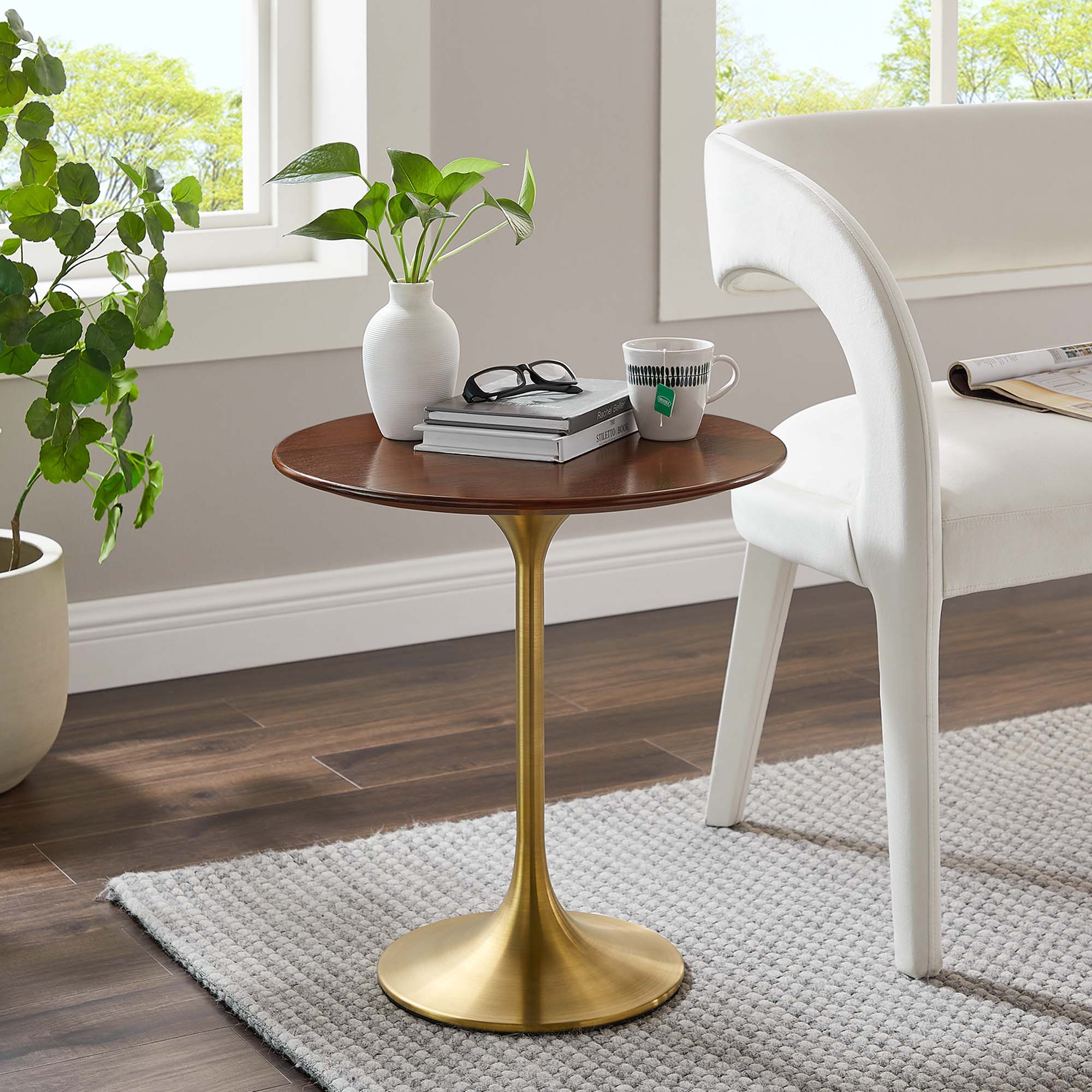 Lippa 20" Round Wood Side Table by Modway - Image 6