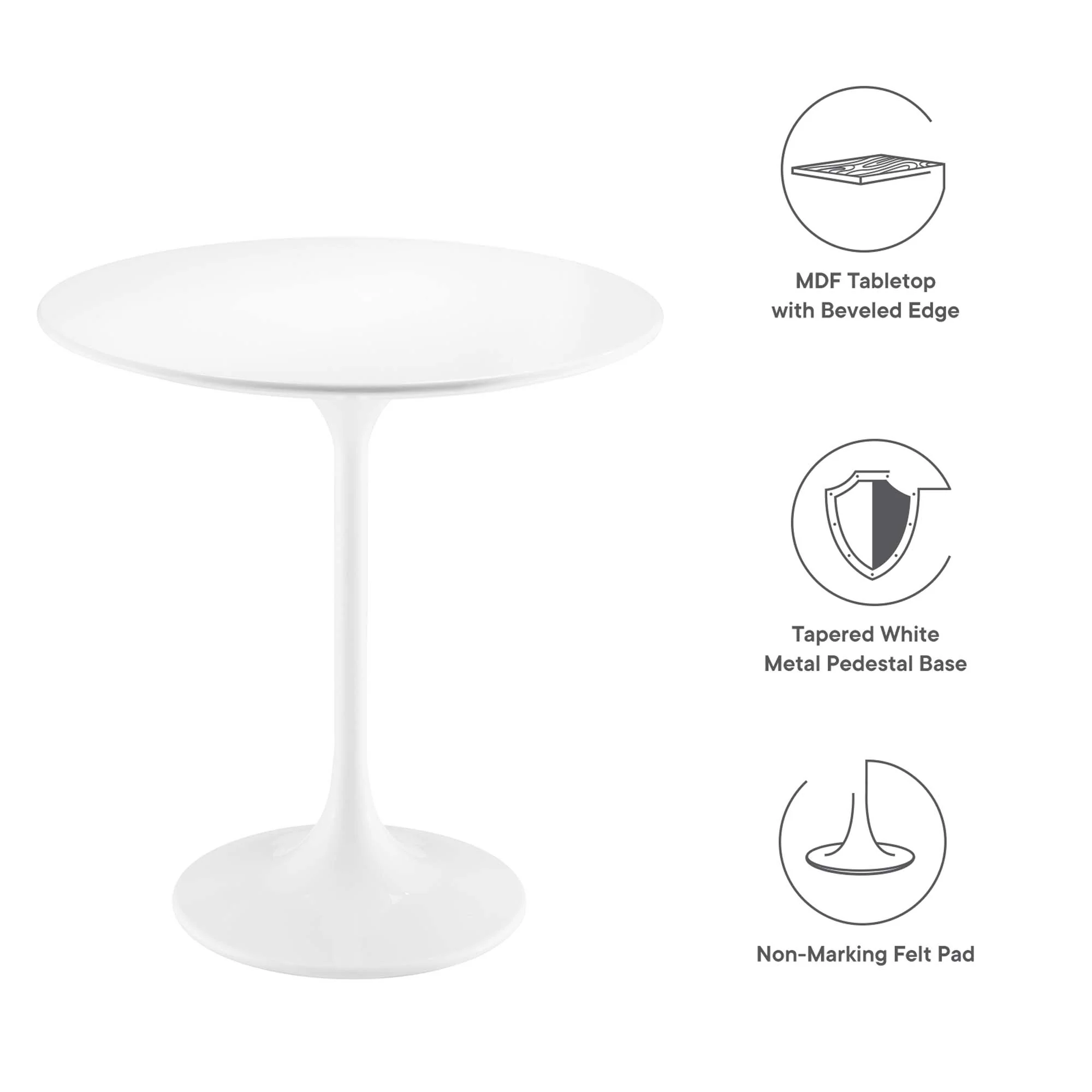 Lippa 20" Round Wood Side Table by Modway - Image 3