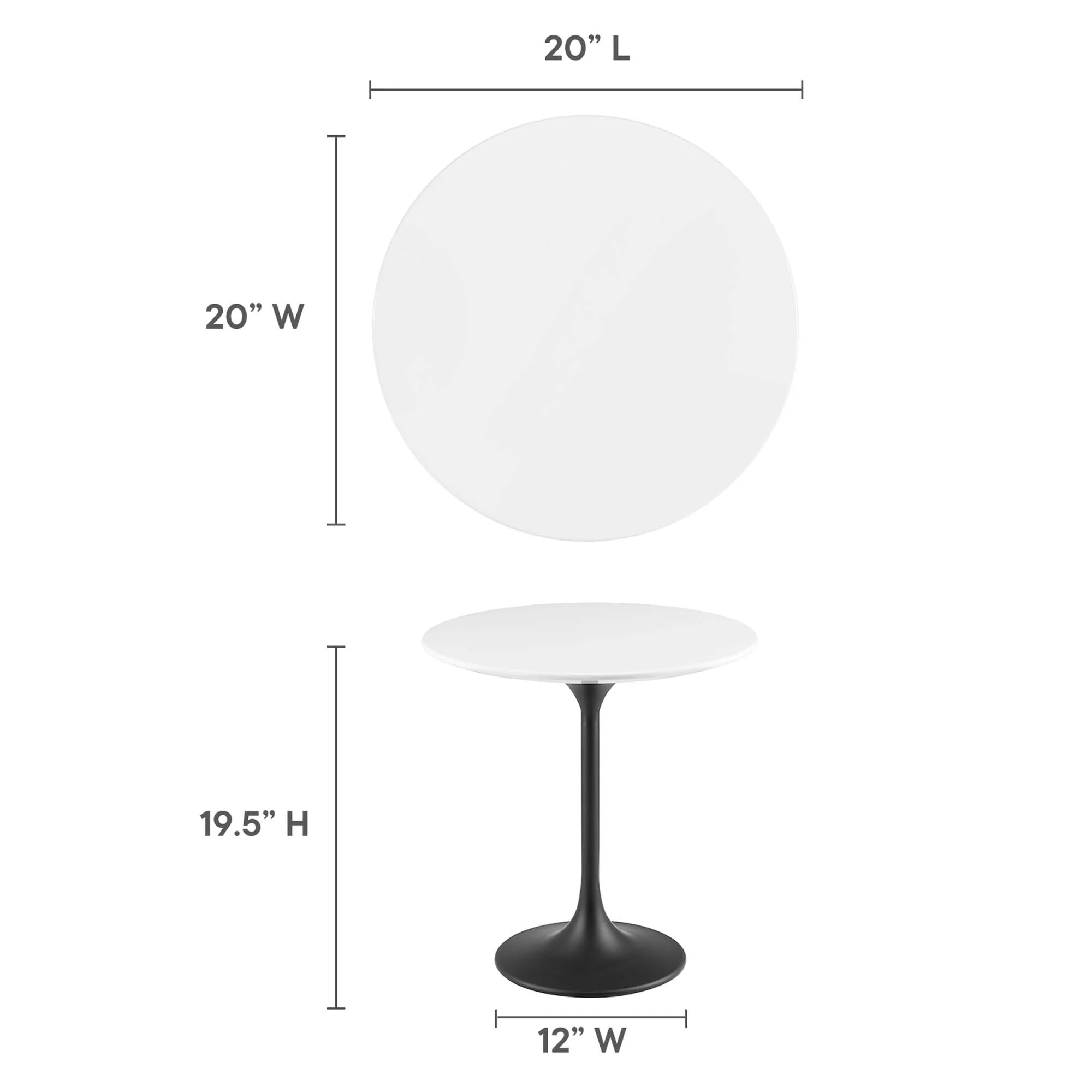 Lippa 20" Round Wood Side Table by Modway - Image 3