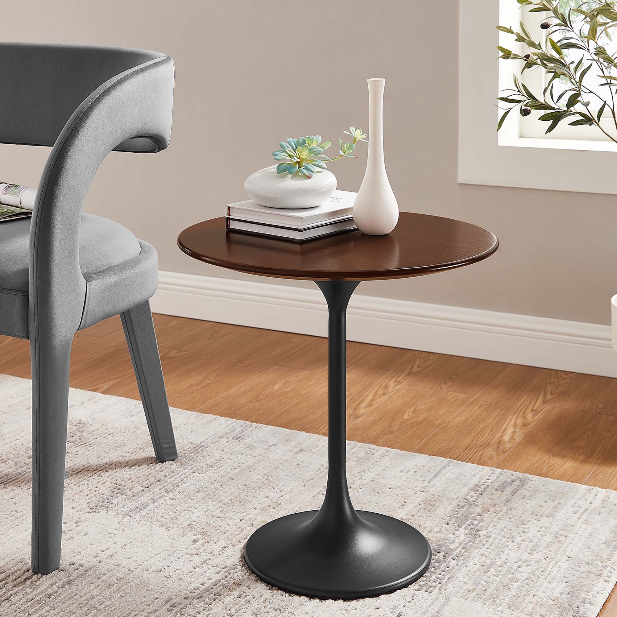 Lippa 20" Round Wood Side Table by Modway - Image 6