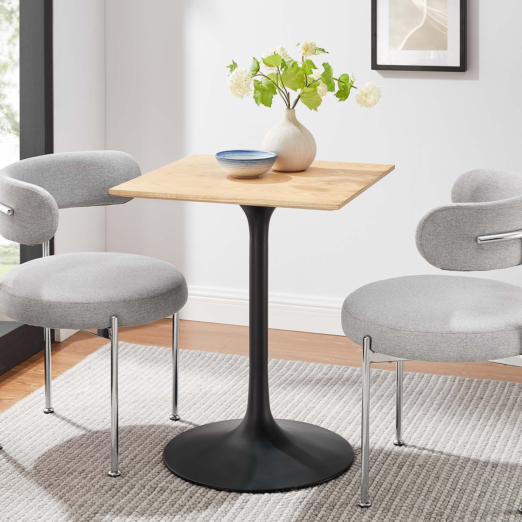 Lippa 24" Square Wood Dining Table by Modway - Image 6