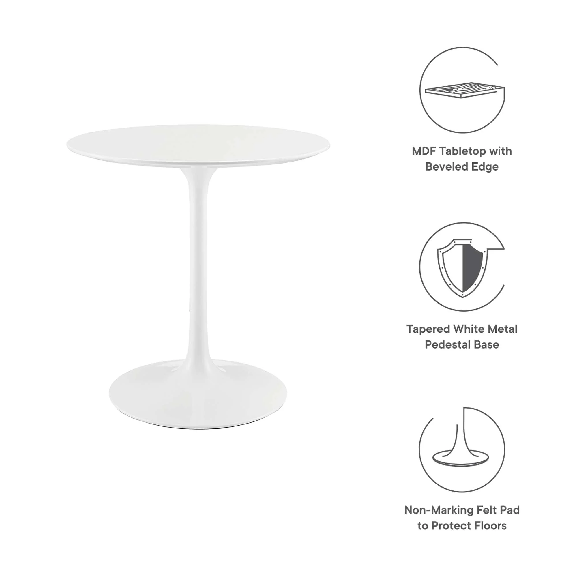Lippa 28" Round Wood Dining Table by Modway - Image 2