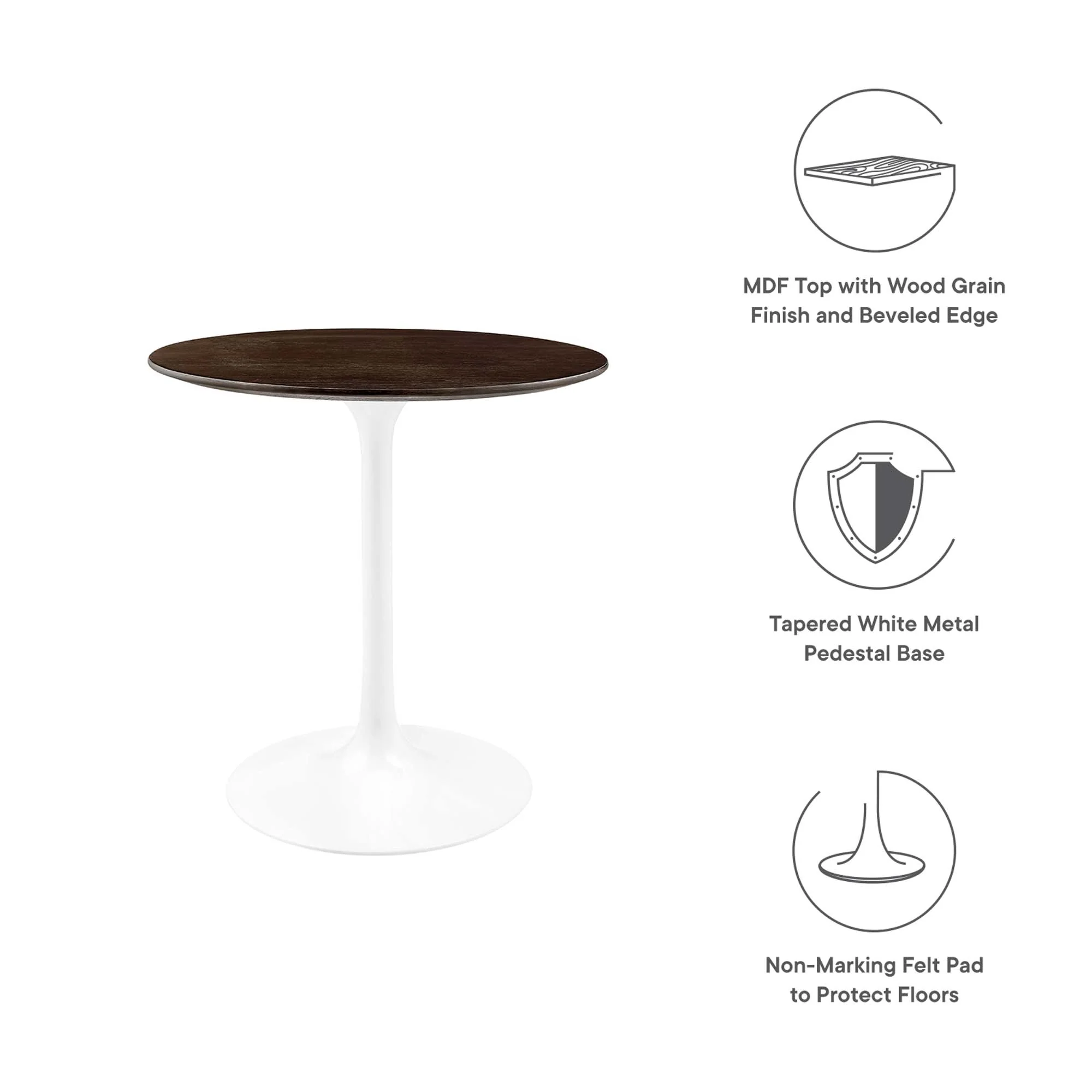 Lippa 28" Round Wood Dining Table by Modway - Image 2