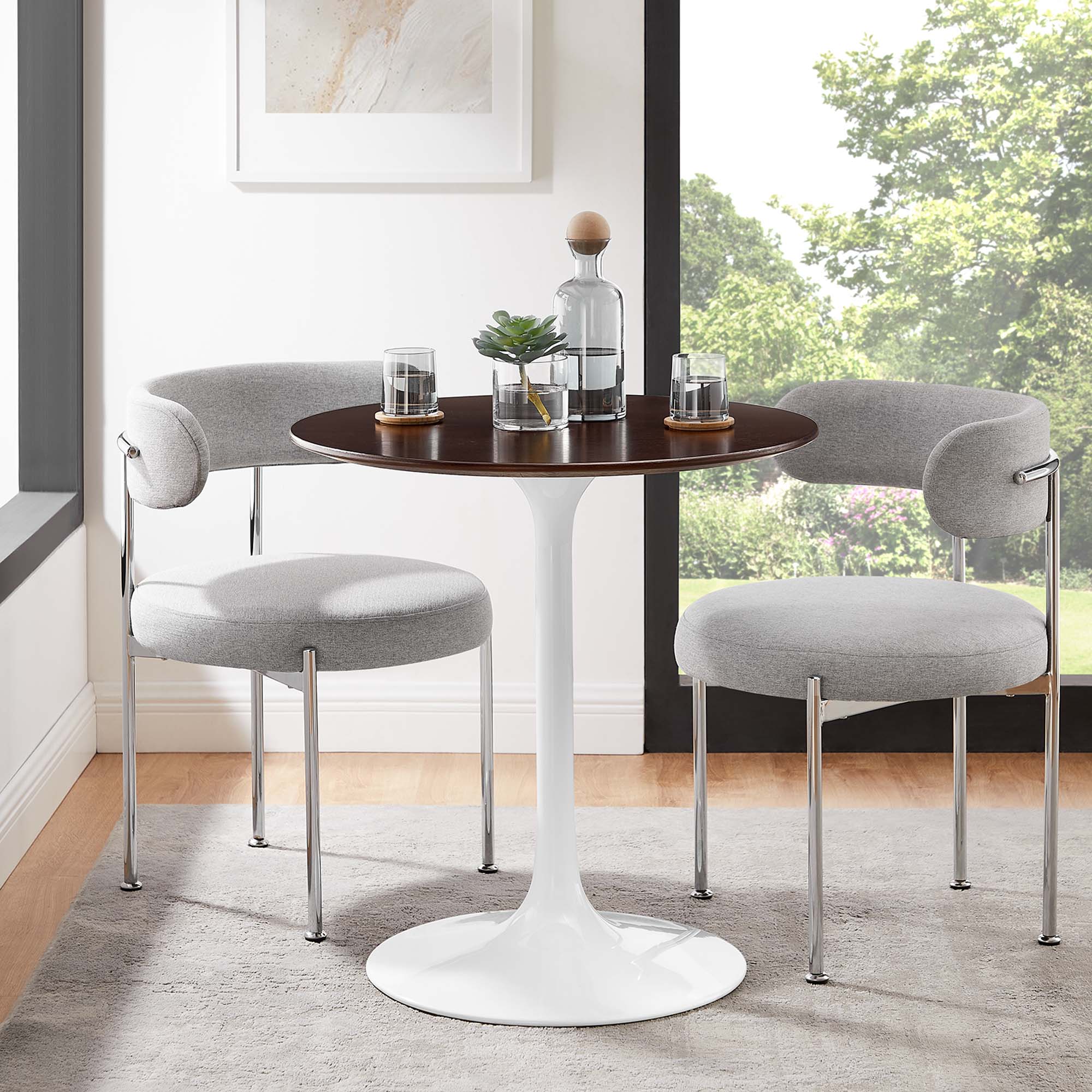 Lippa 28" Round Wood Dining Table by Modway - Image 6
