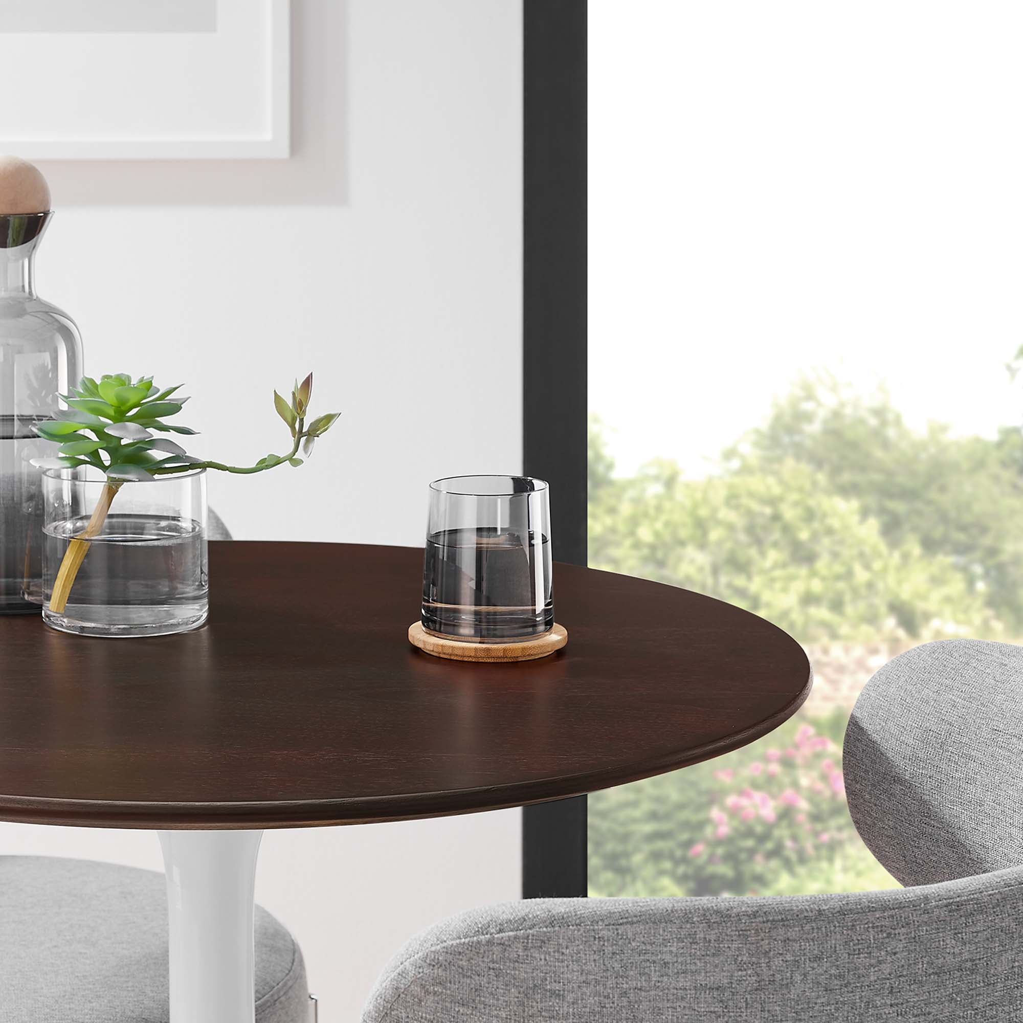 Lippa 28" Round Wood Dining Table by Modway - Image 7