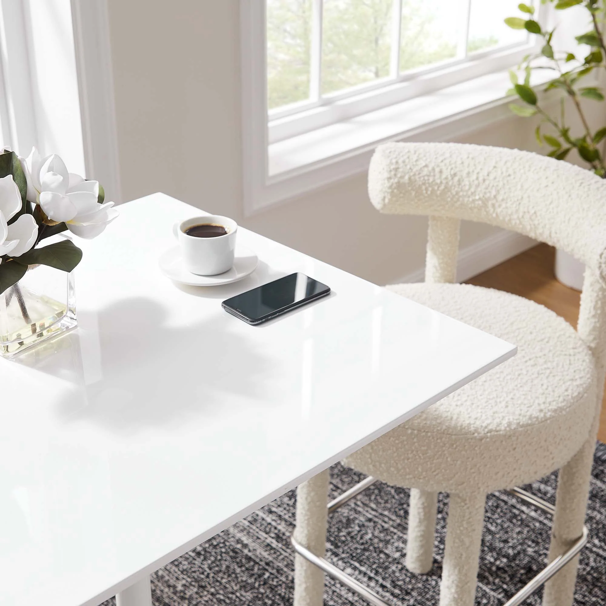 Lippa 28" Square Wood Bar Table by Modway - Image 7