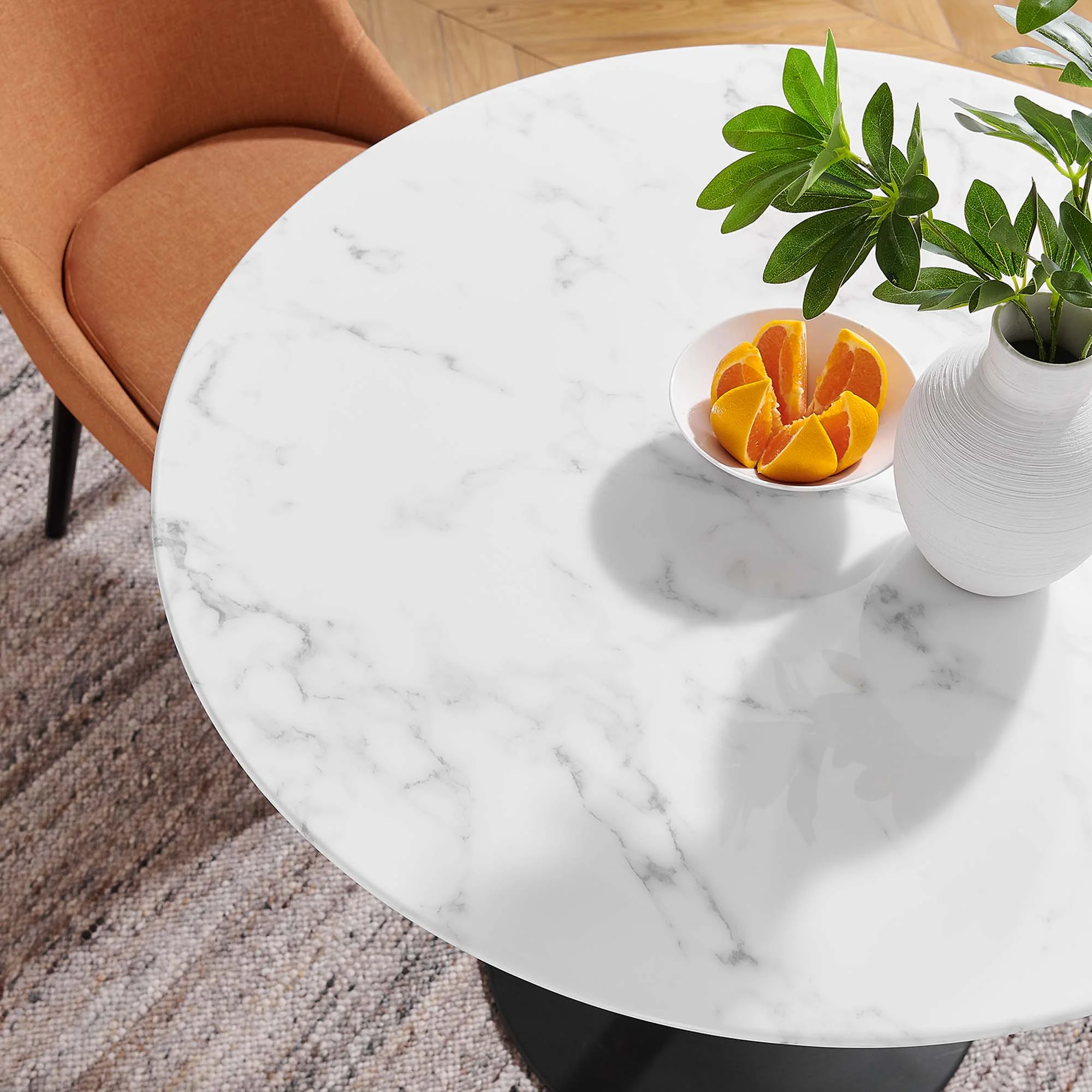 Lippa 36" Round Faux Marble Dining Table by Modway - Image 7