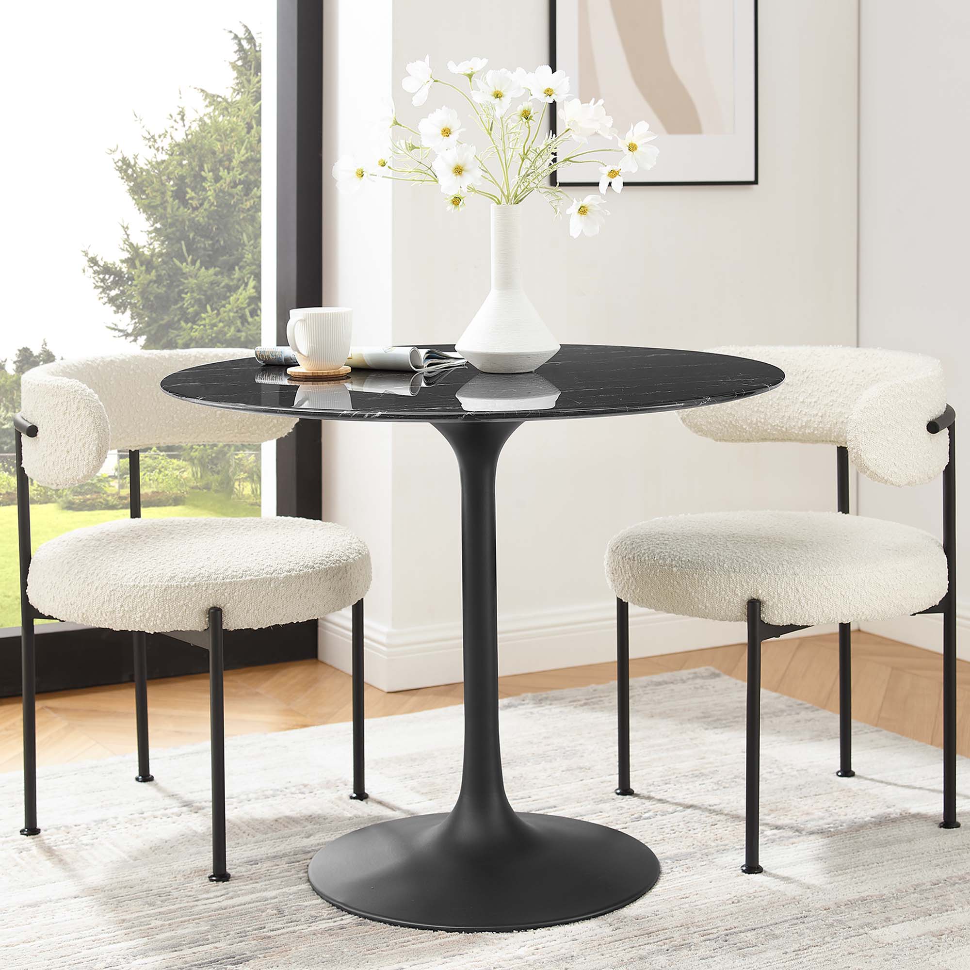 Lippa 36" Round Faux Marble Dining Table by Modway - Image 6
