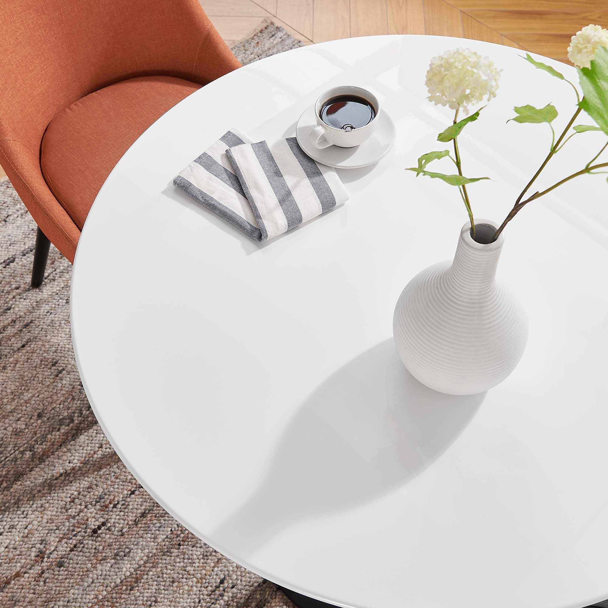 Lippa 36" Round Wood Dining Table by Modway - Image 7