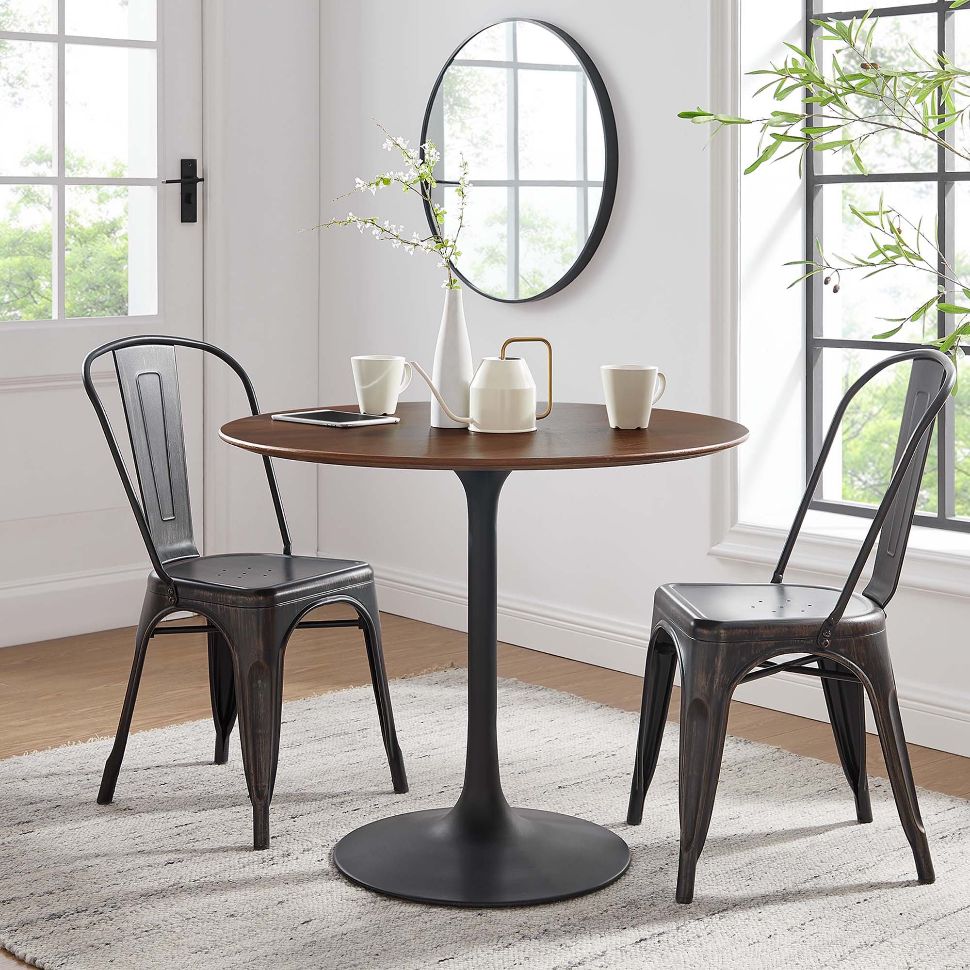 Lippa 36" Round Wood Dining Table by Modway - Image 6