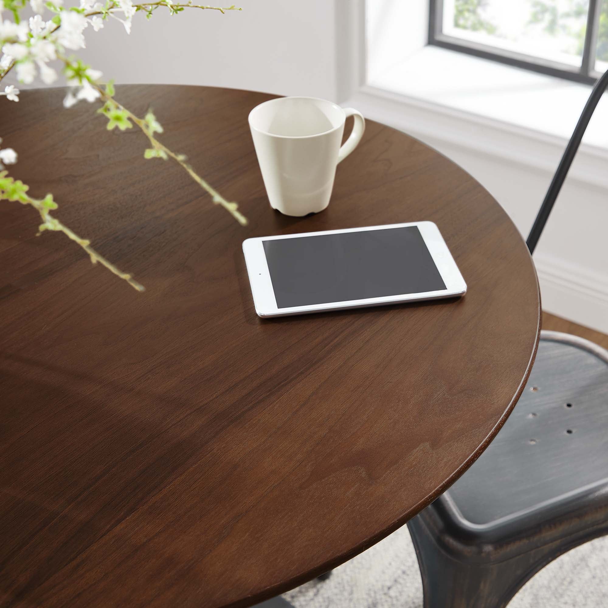 Lippa 36" Round Wood Dining Table by Modway - Image 7