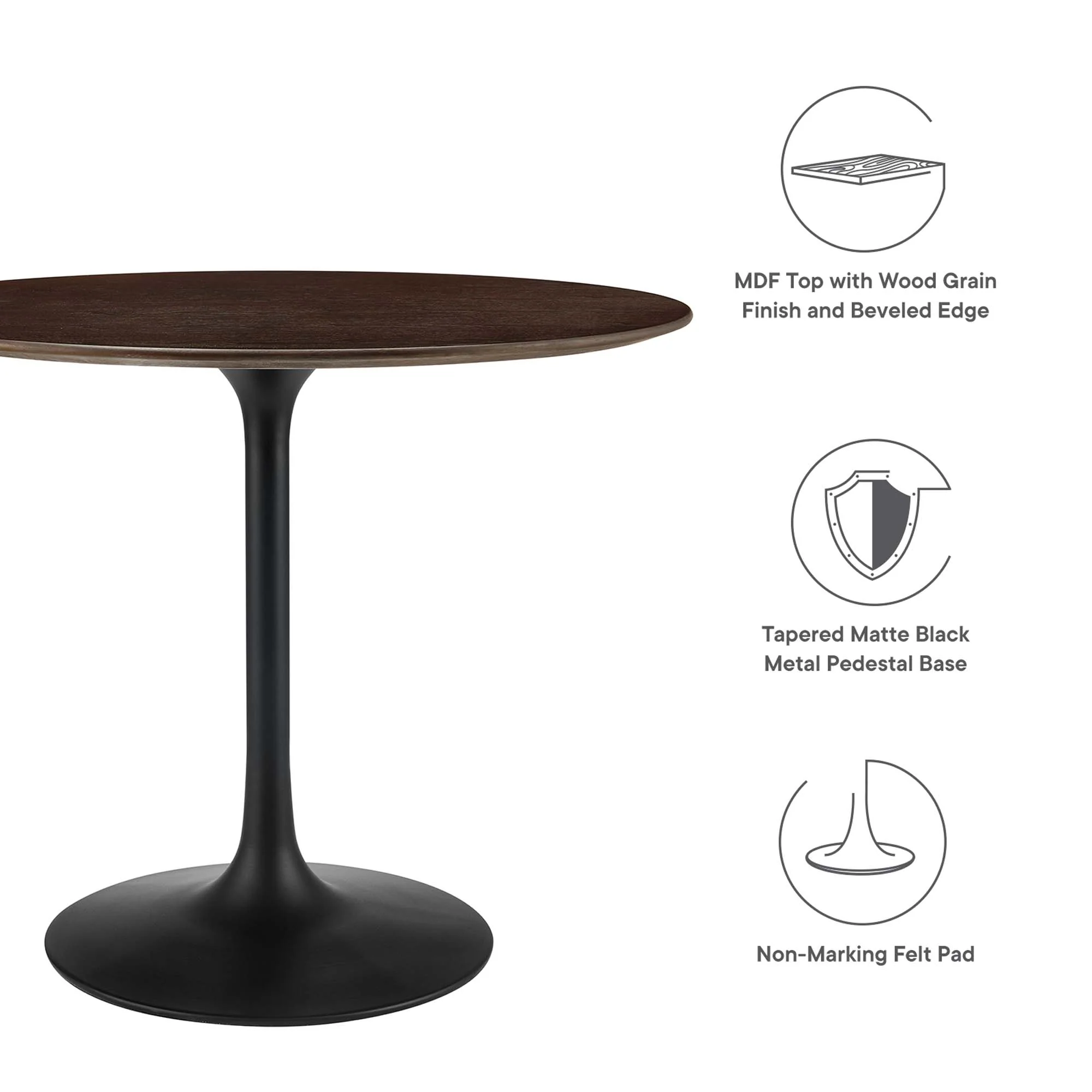 Lippa 36" Round Wood Dining Table by Modway - Image 2