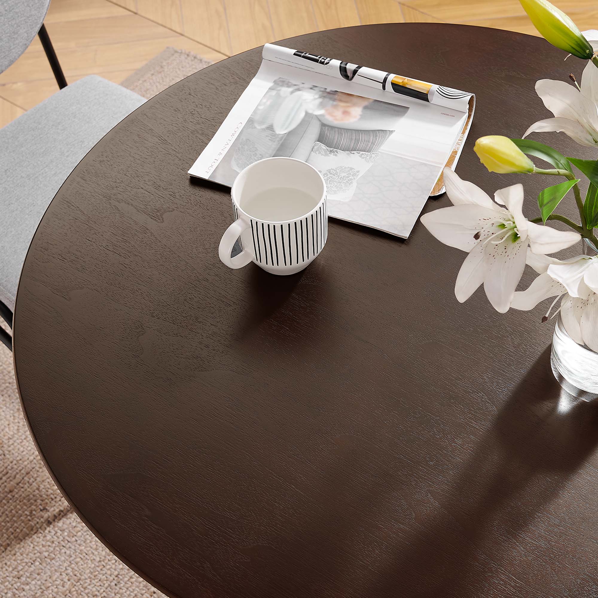 Lippa 36" Round Wood Dining Table by Modway - Image 7