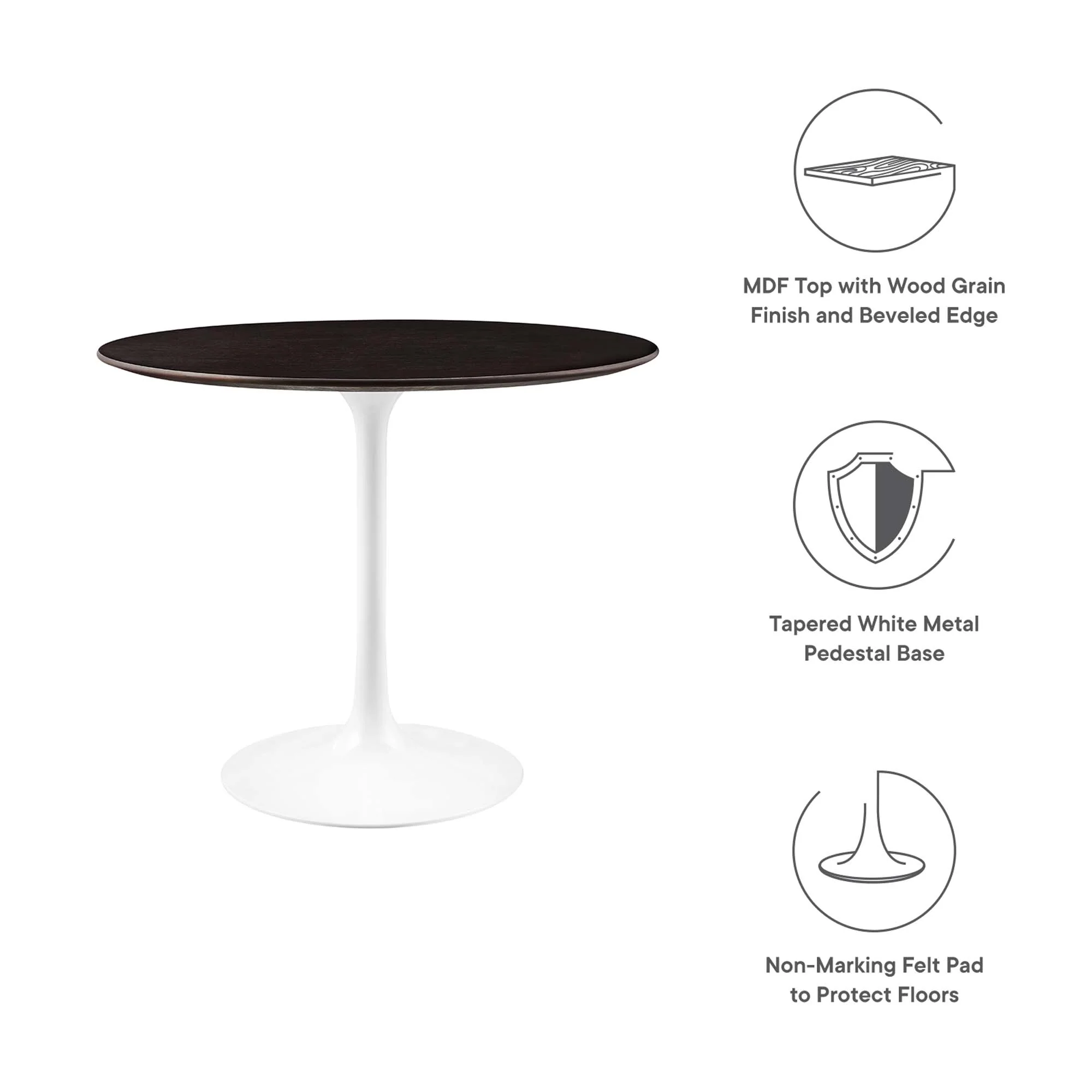 Lippa 36" Round Wood Dining Table by Modway - Image 2
