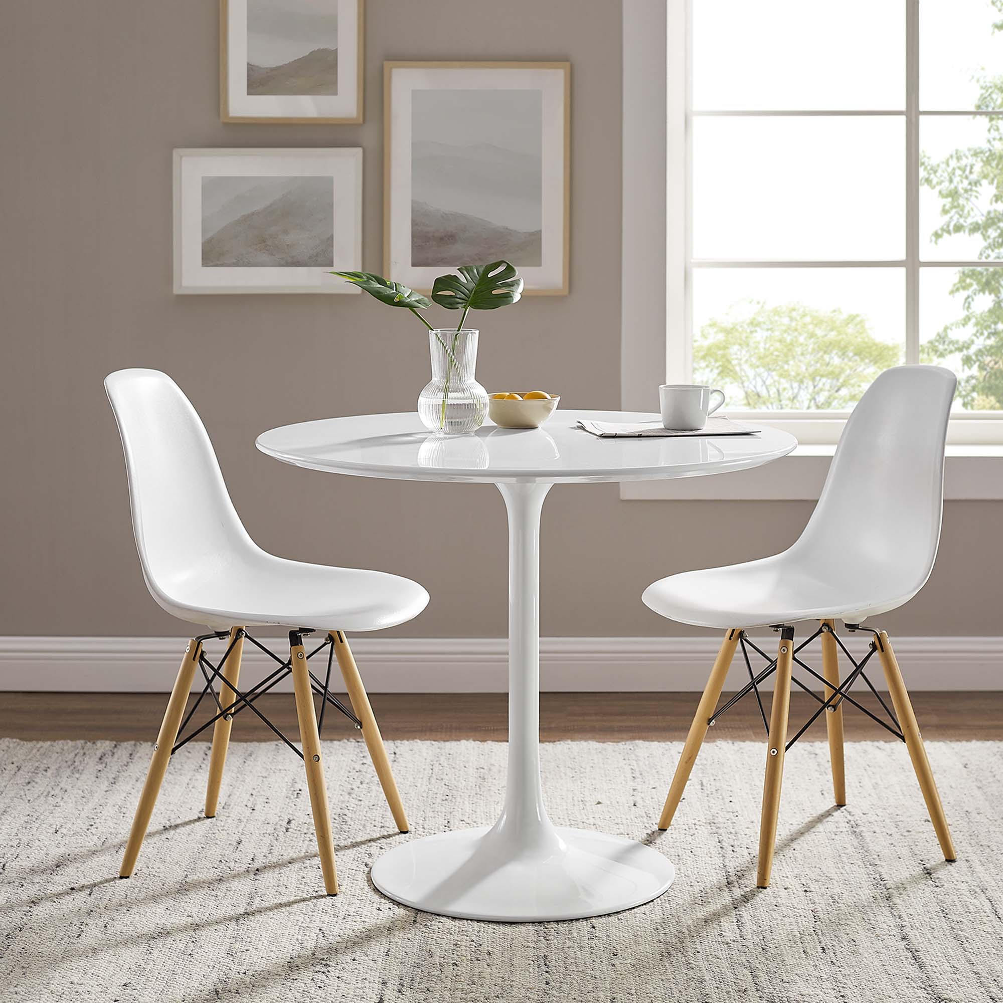 Lippa 36" Round Wood Dining Table by Modway - Image 6