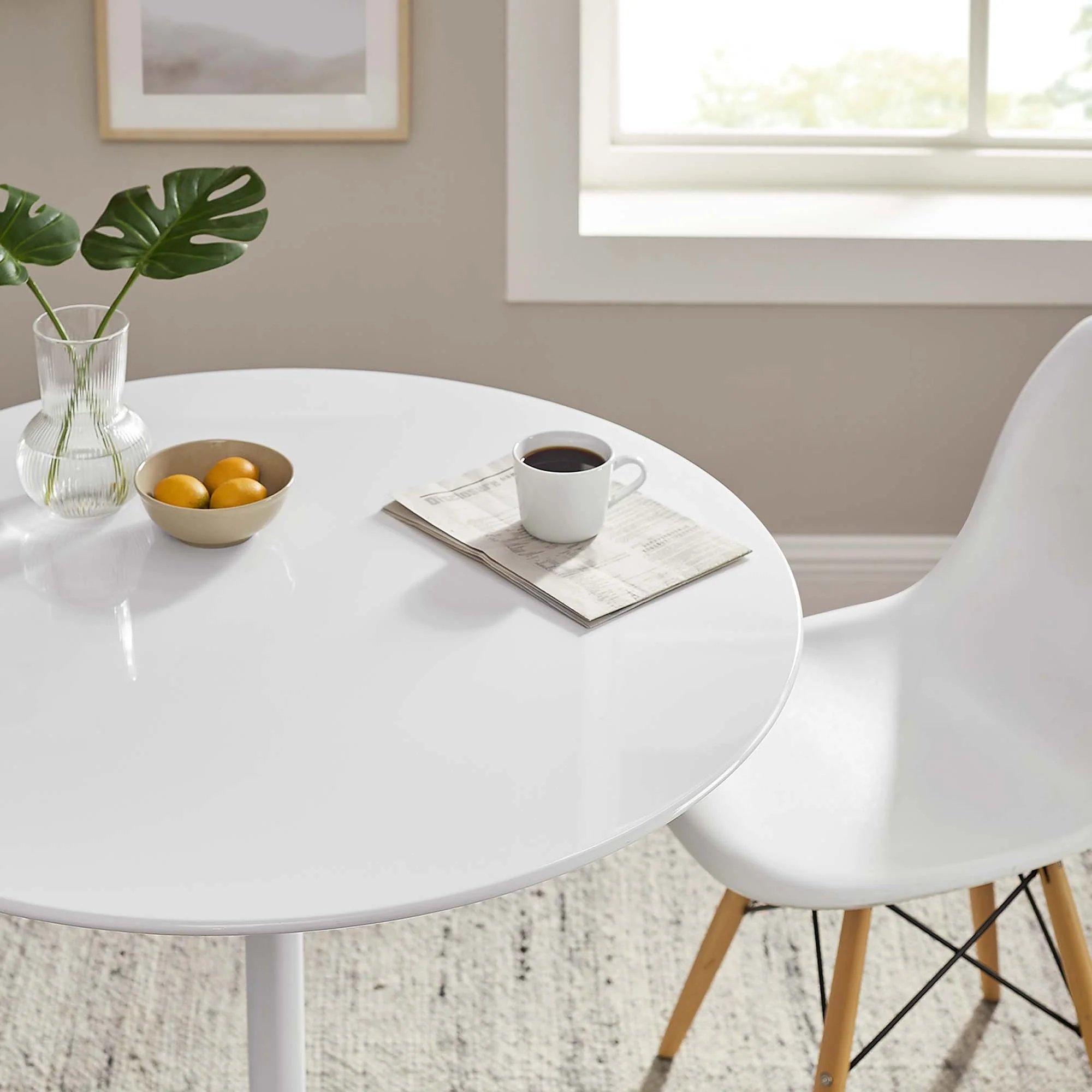 Lippa 36" Round Wood Dining Table by Modway - Image 7