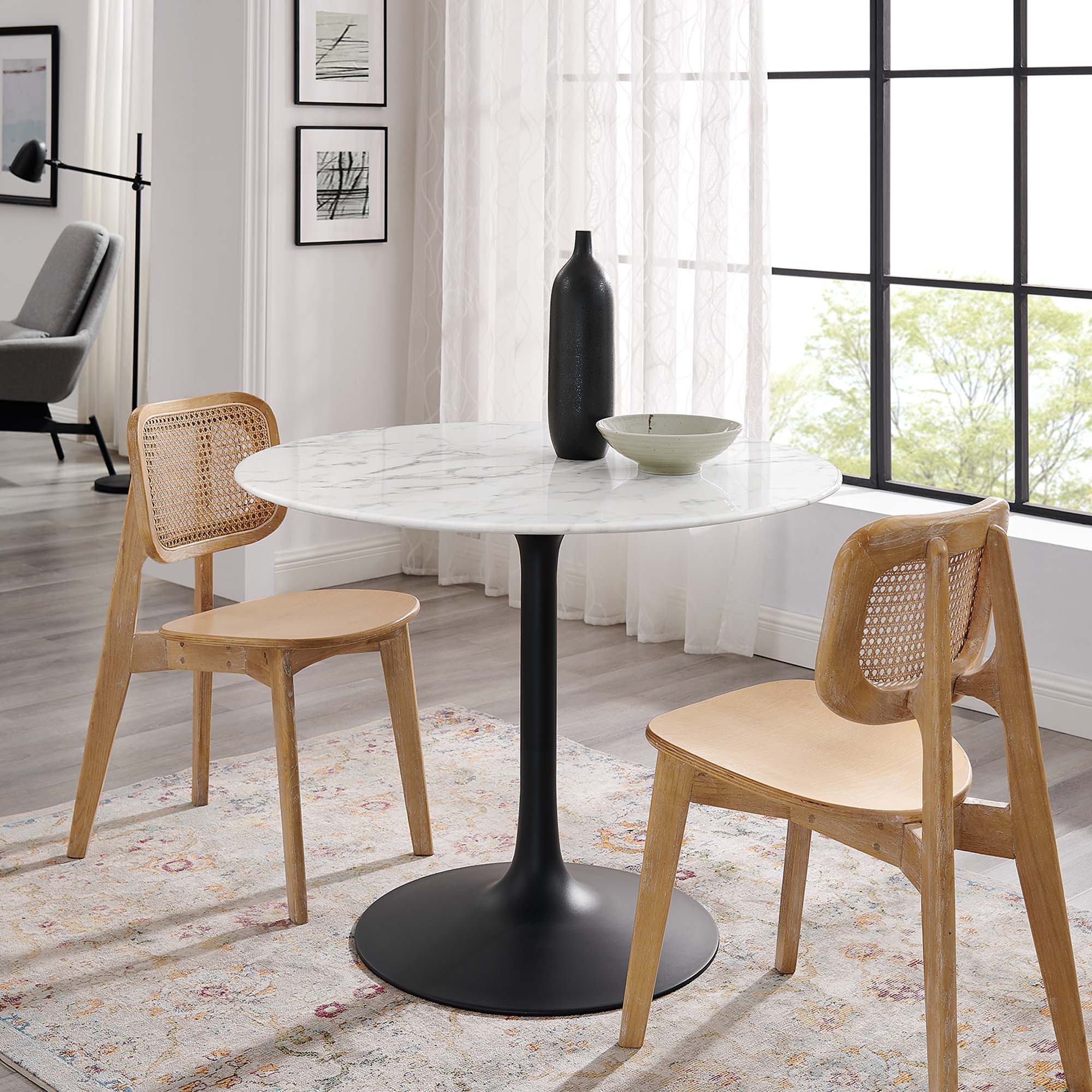Lippa 40" Round Faux Marble Dining Table - Image 6