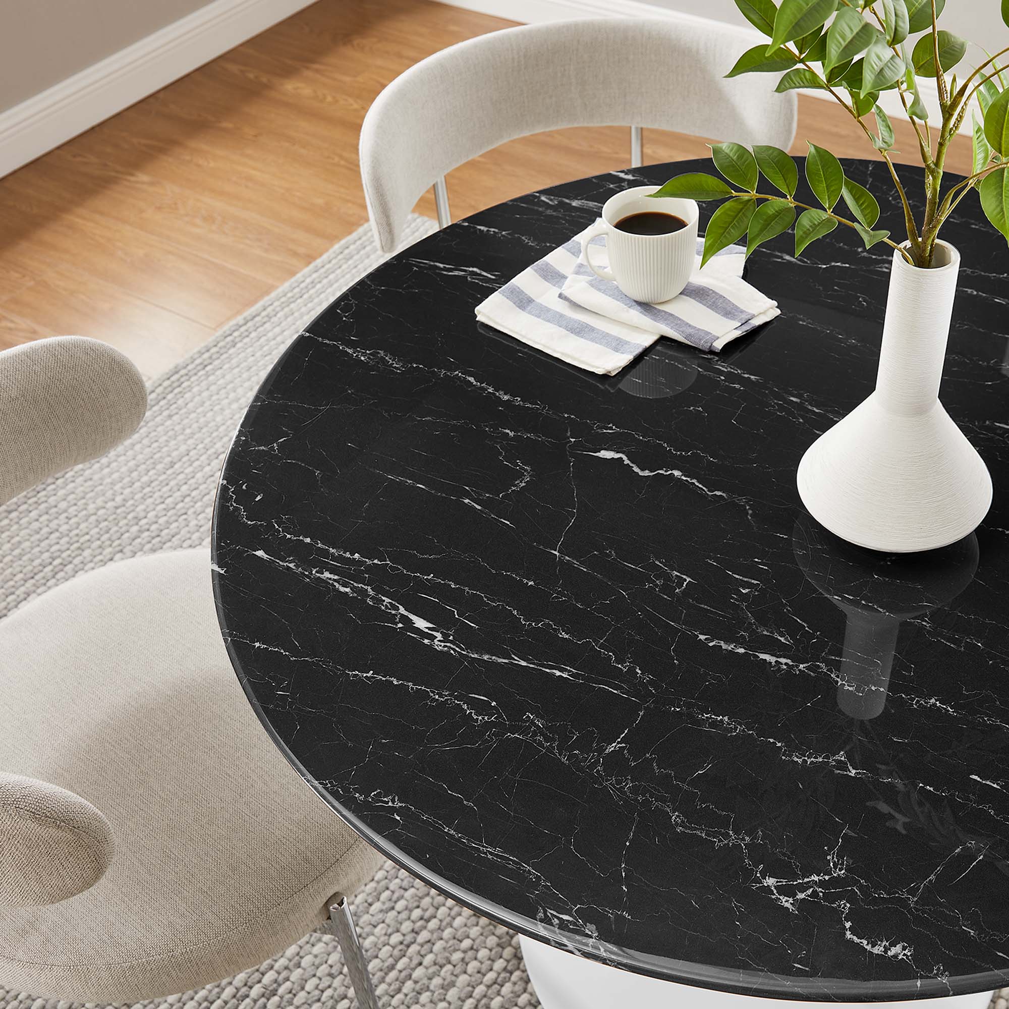 Lippa 40" Round Faux Marble Dining Table by Modway - Image 7