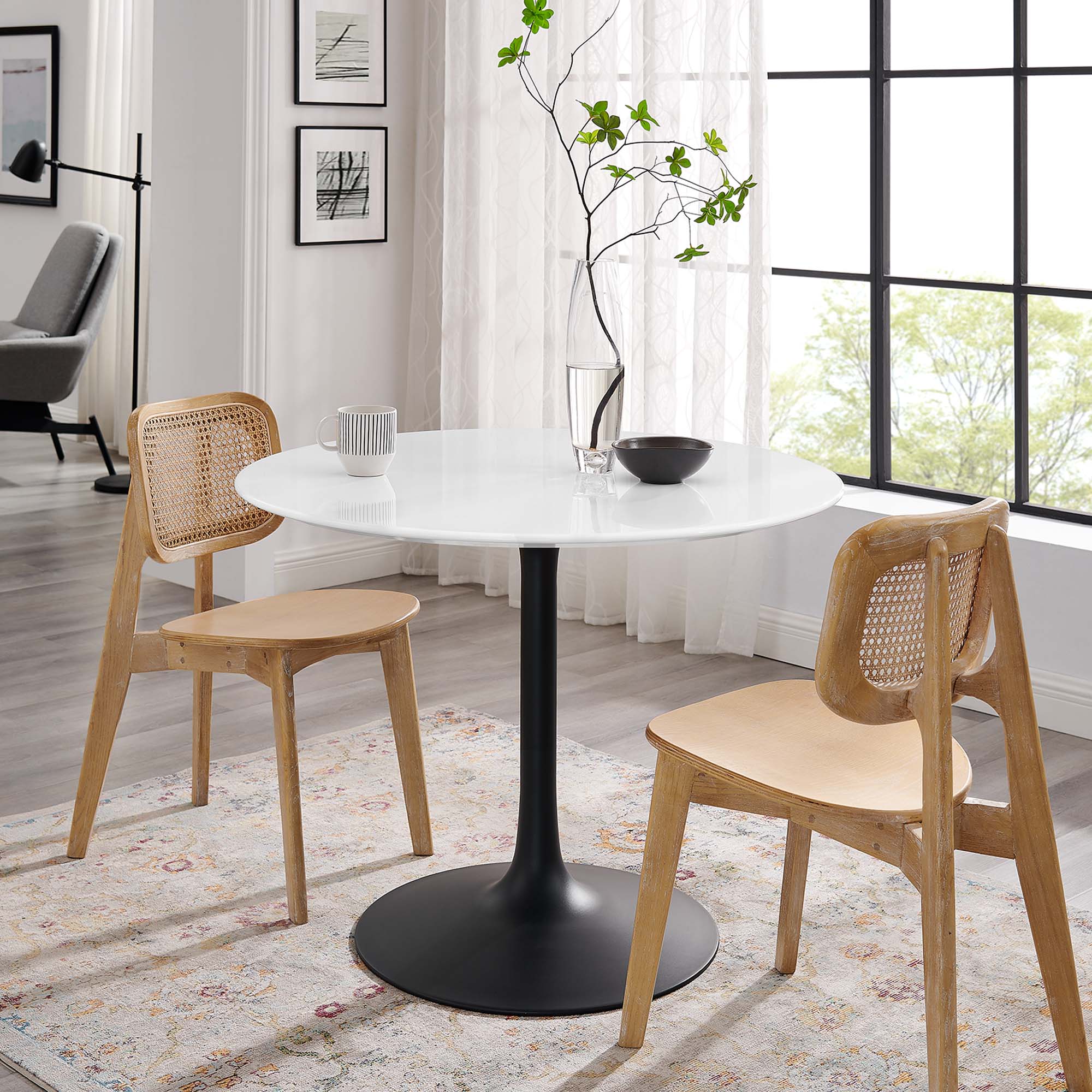 Lippa 40" Round Wood Dining Table by Modway - Image 6