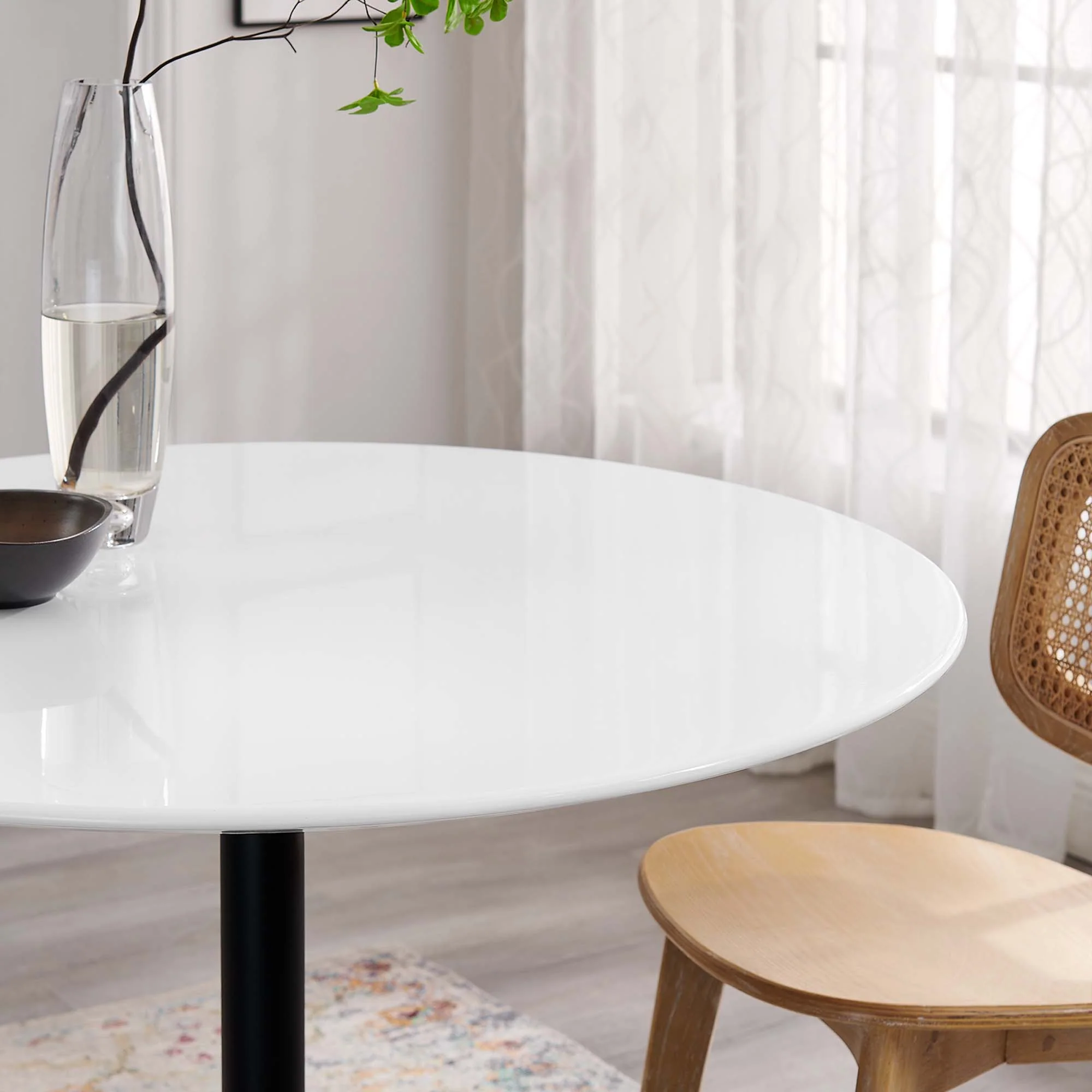 Lippa 40" Round Wood Dining Table by Modway - Image 7