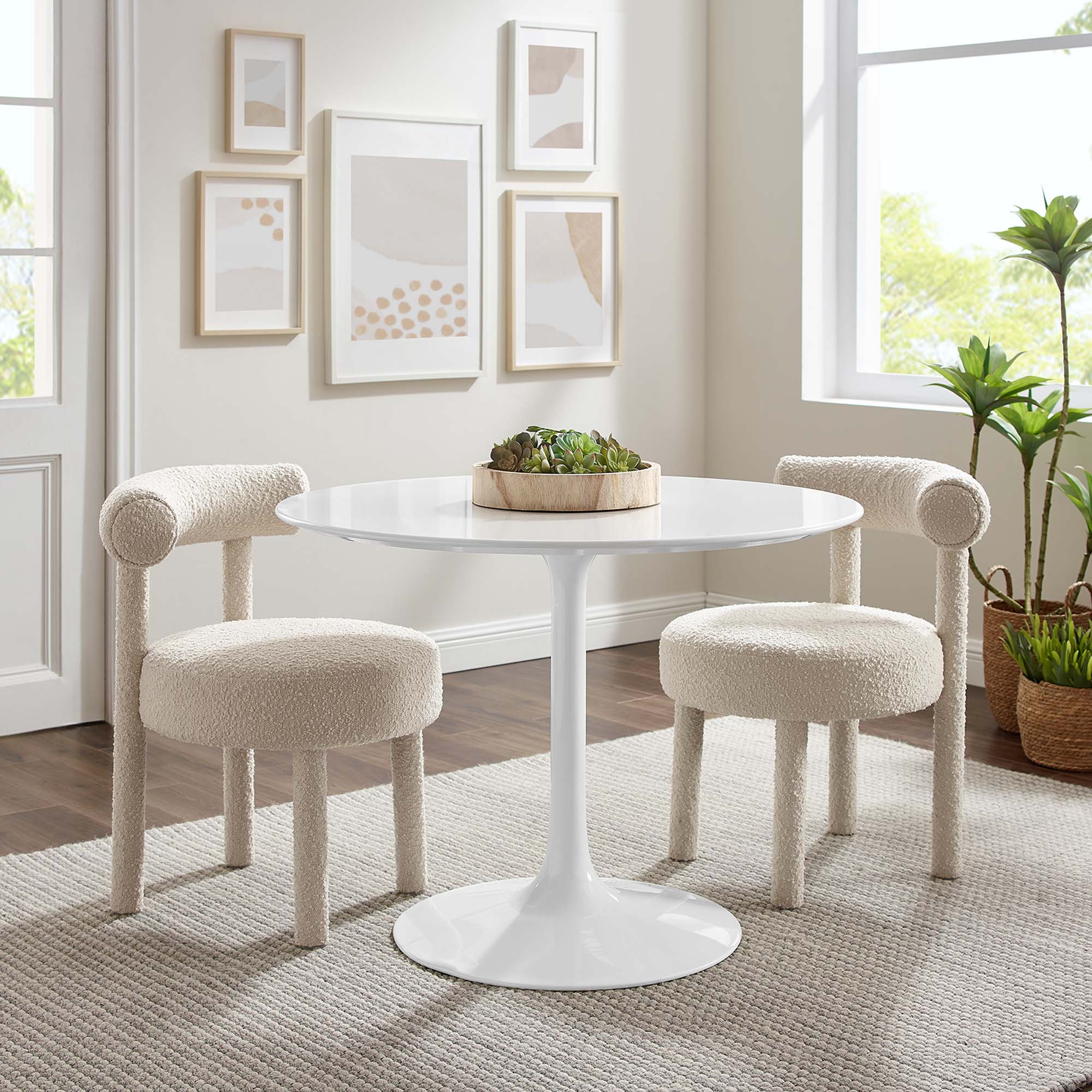 Lippa 40" Round Wood Dining Table by Modway - Image 6