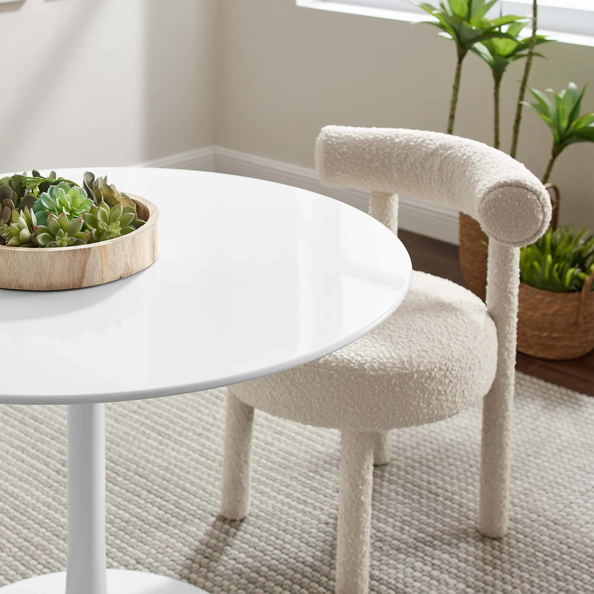 Lippa 40" Round Wood Dining Table by Modway - Image 7