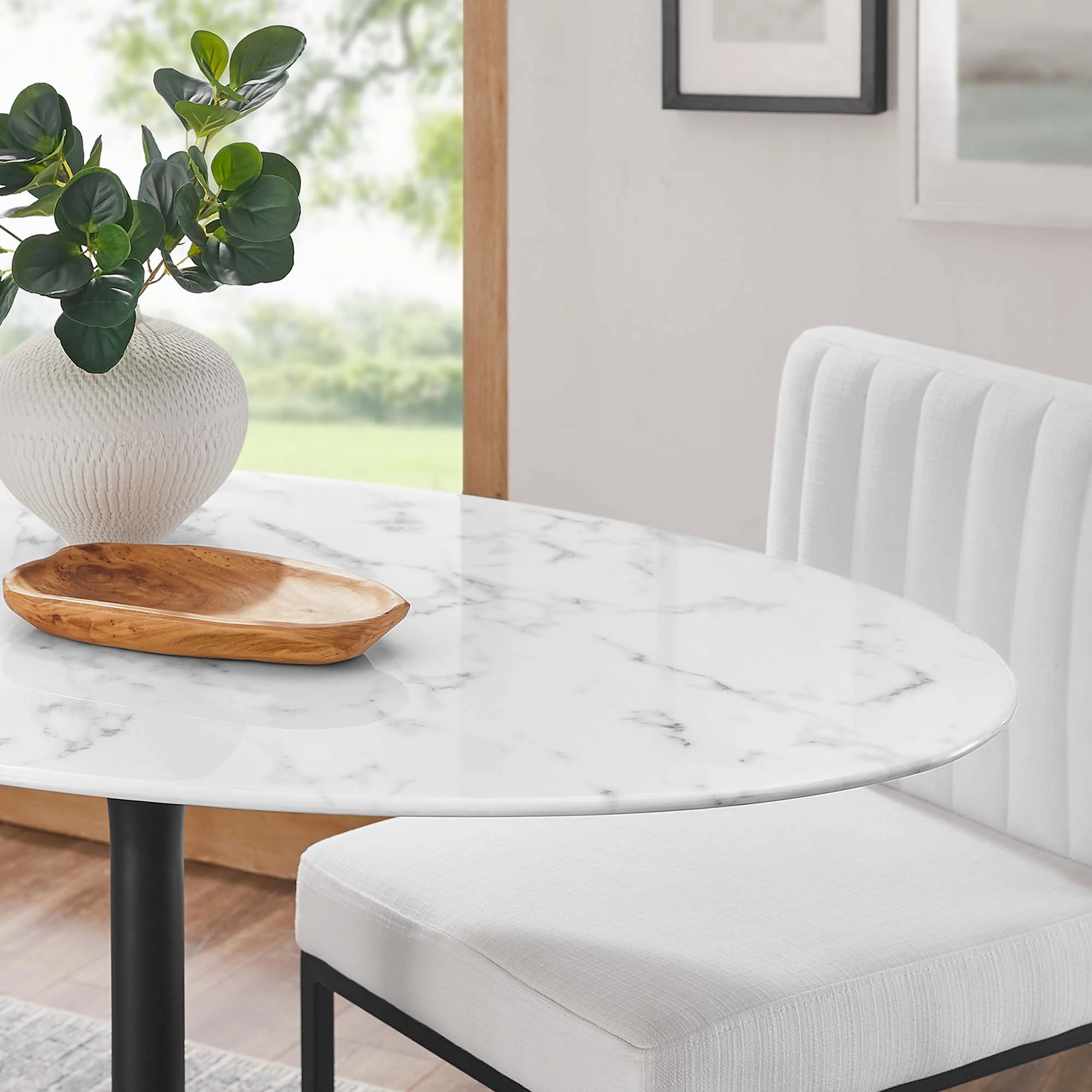 Lippa 48" Oval Faux Marble Dining Table by Modway - Image 7