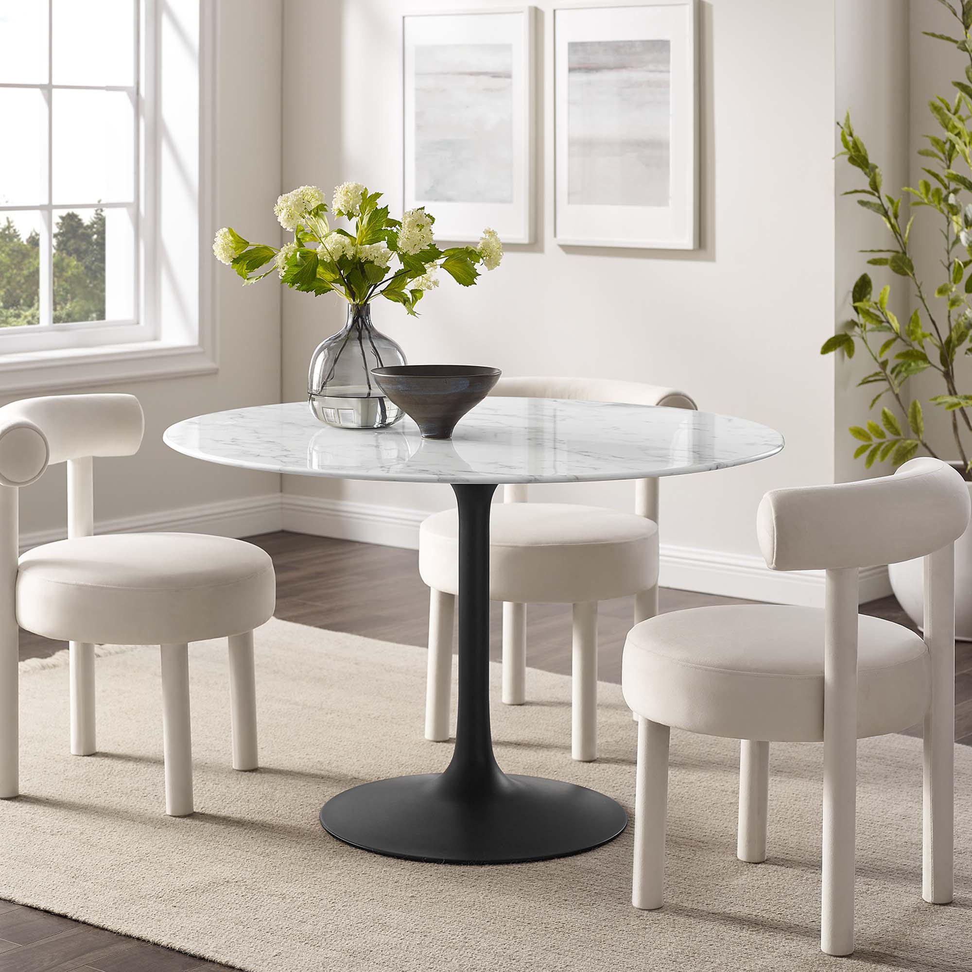 Lippa 48" Round Faux Marble Dining Table by Modway - Image 6