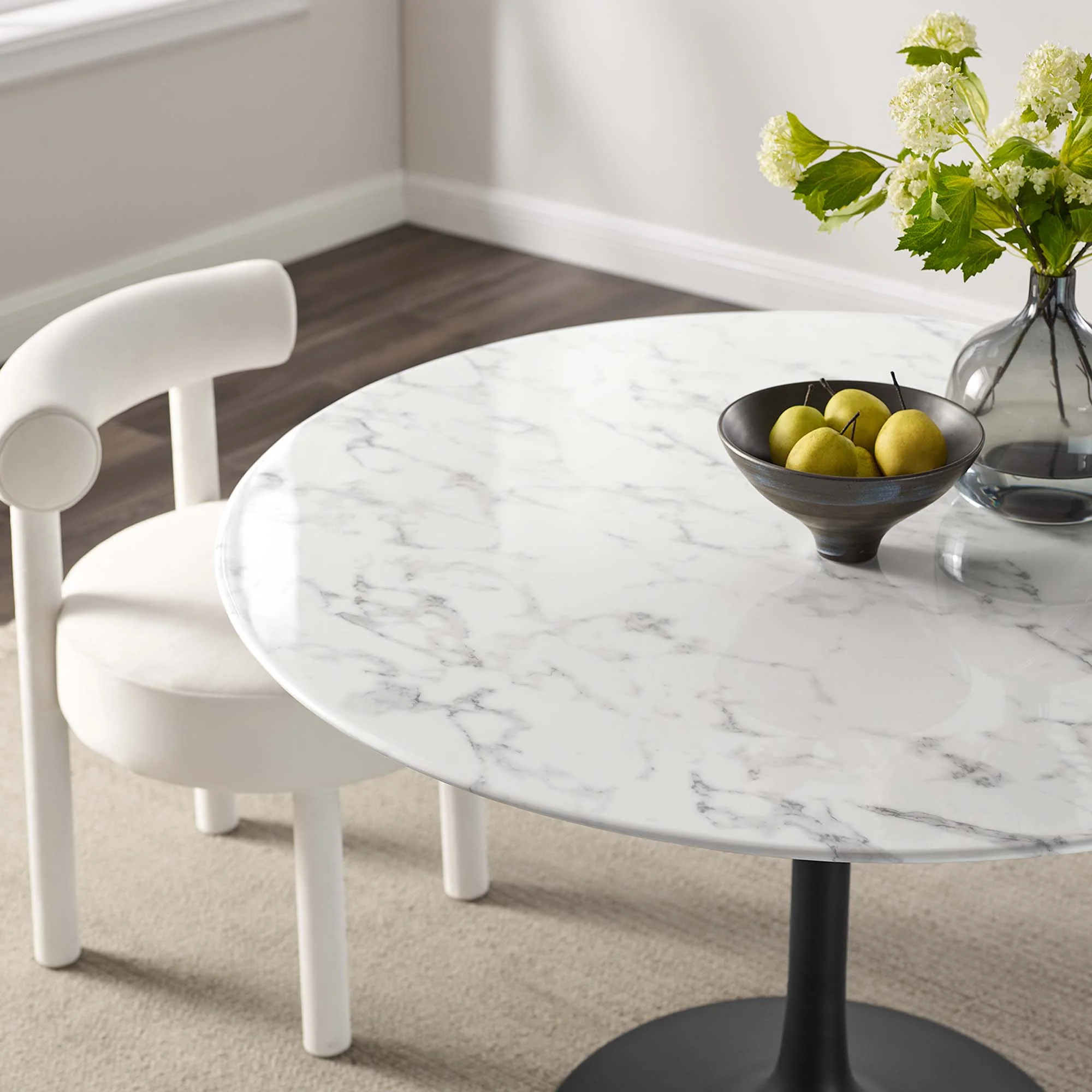 Lippa 48" Round Faux Marble Dining Table by Modway - Image 7