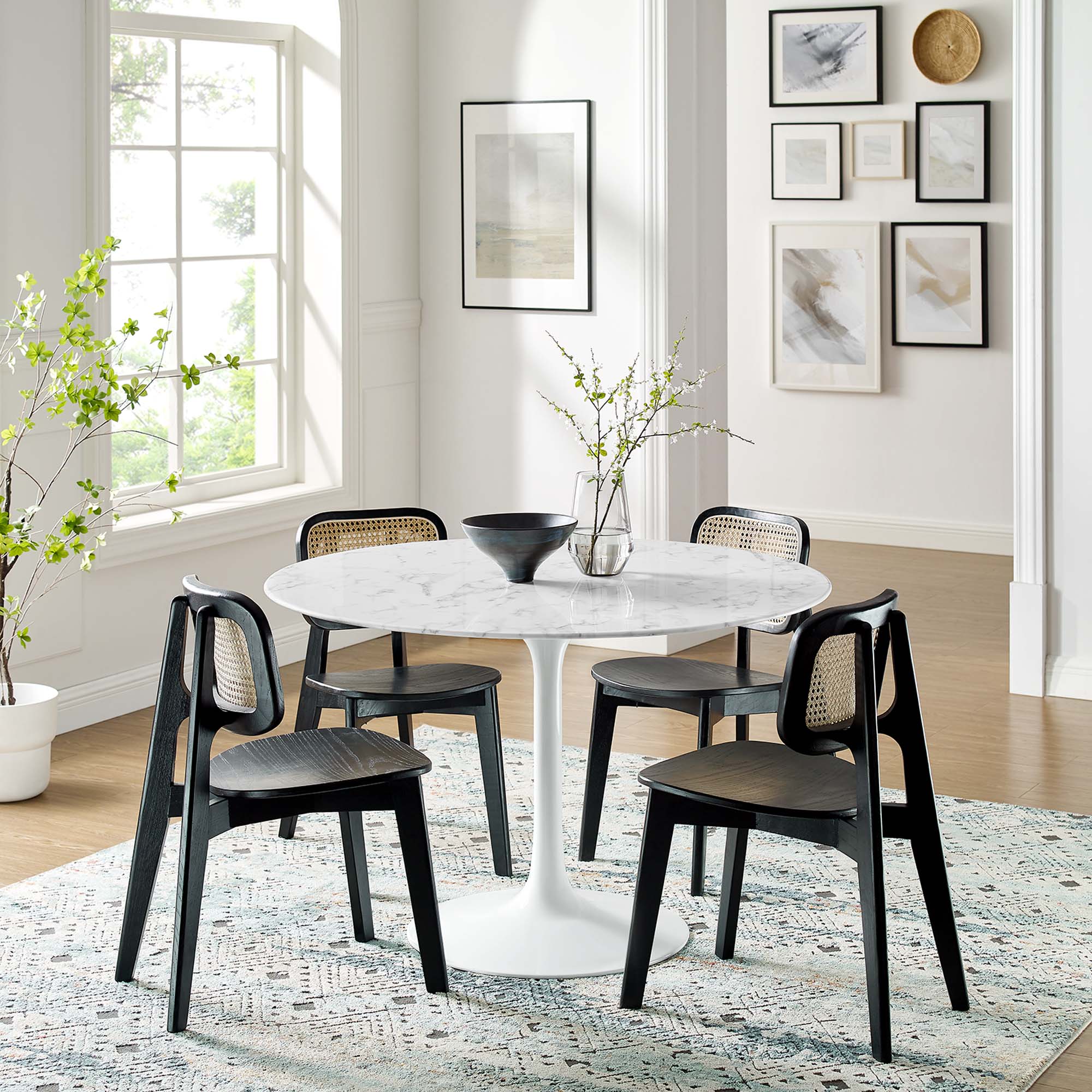 Lippa 48" Round Faux Marble Dining Table by Modway - Image 6