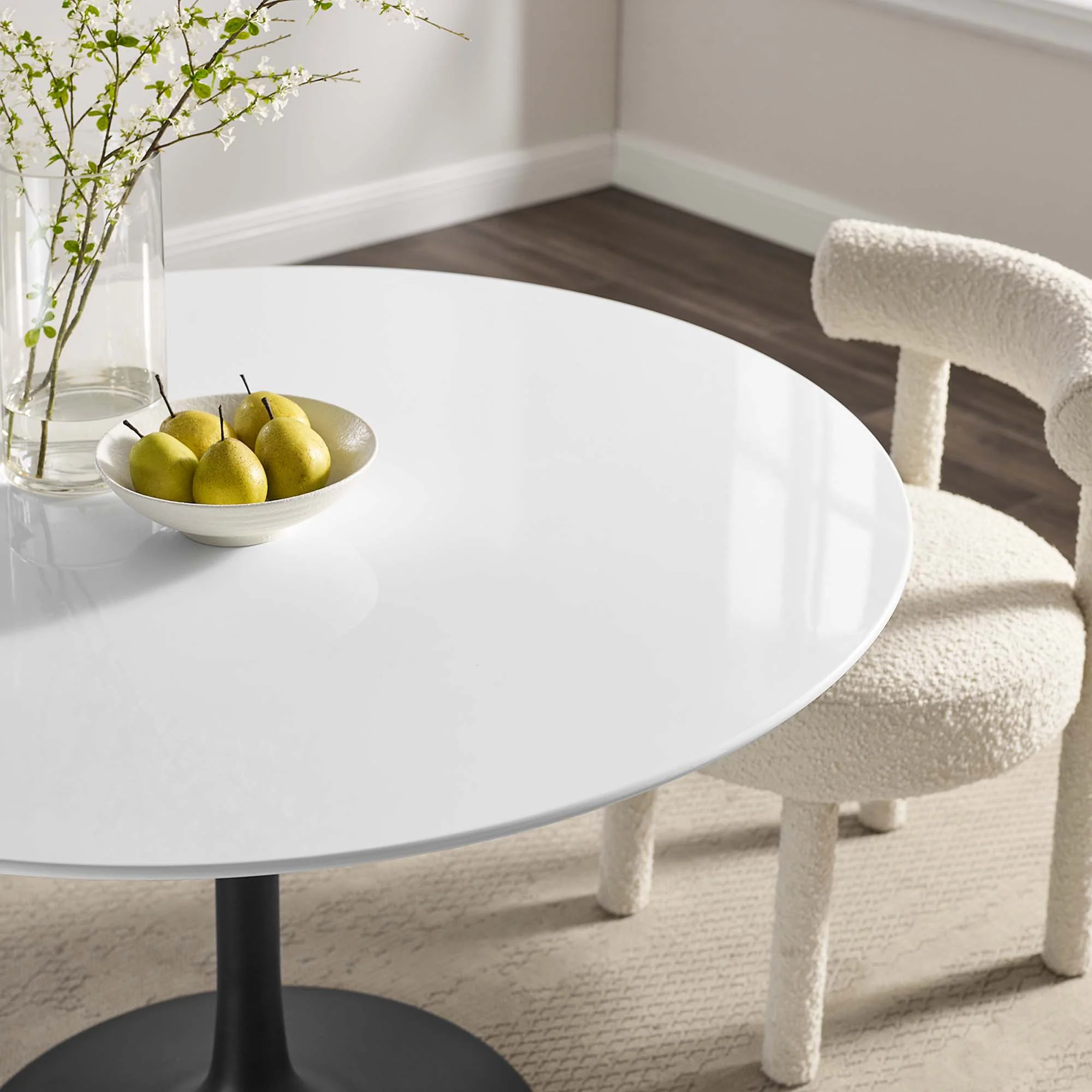 Lippa 48" Round Wood Dining Table by Modway - Image 7