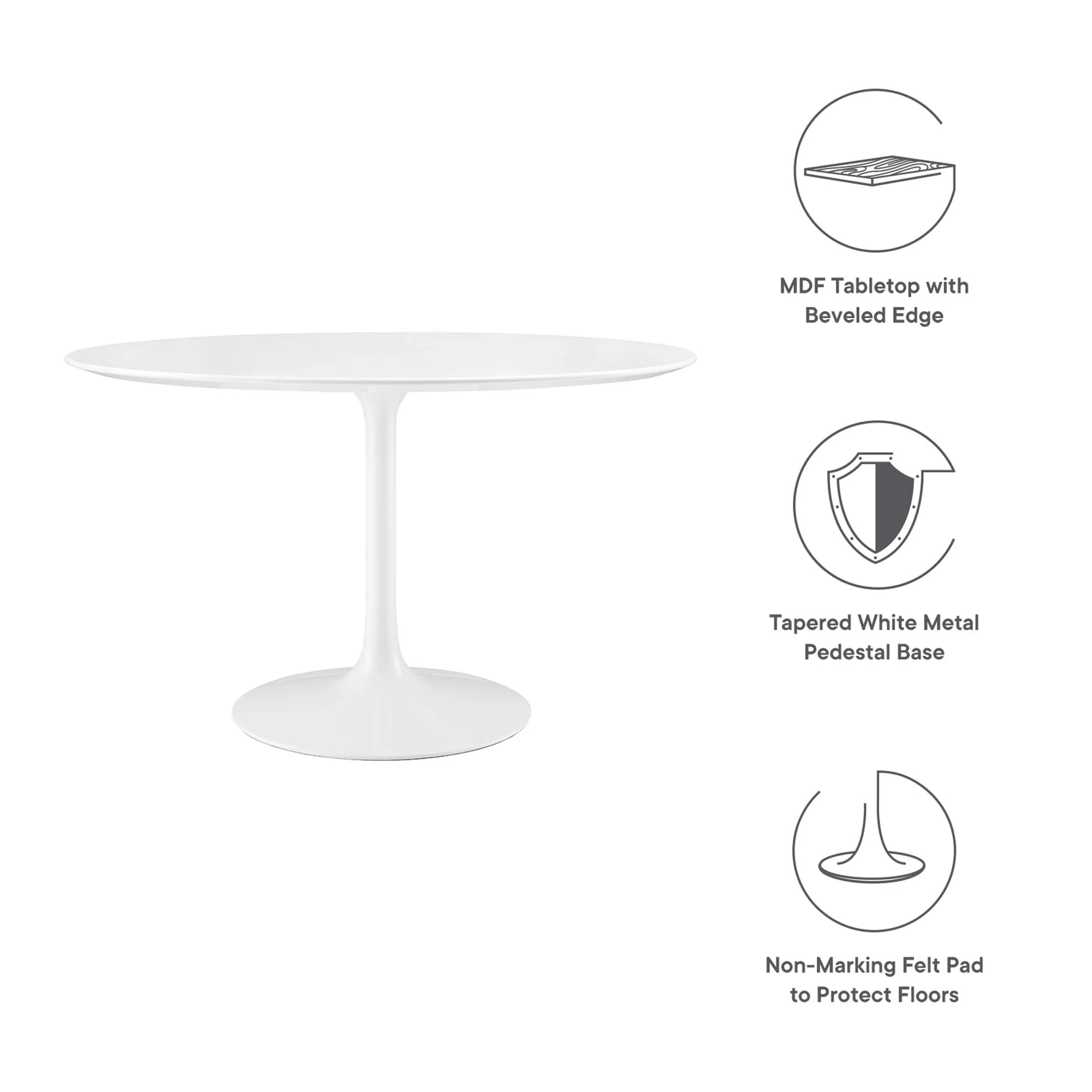 Lippa 48" Round Wood Dining Table by Modway - Image 2