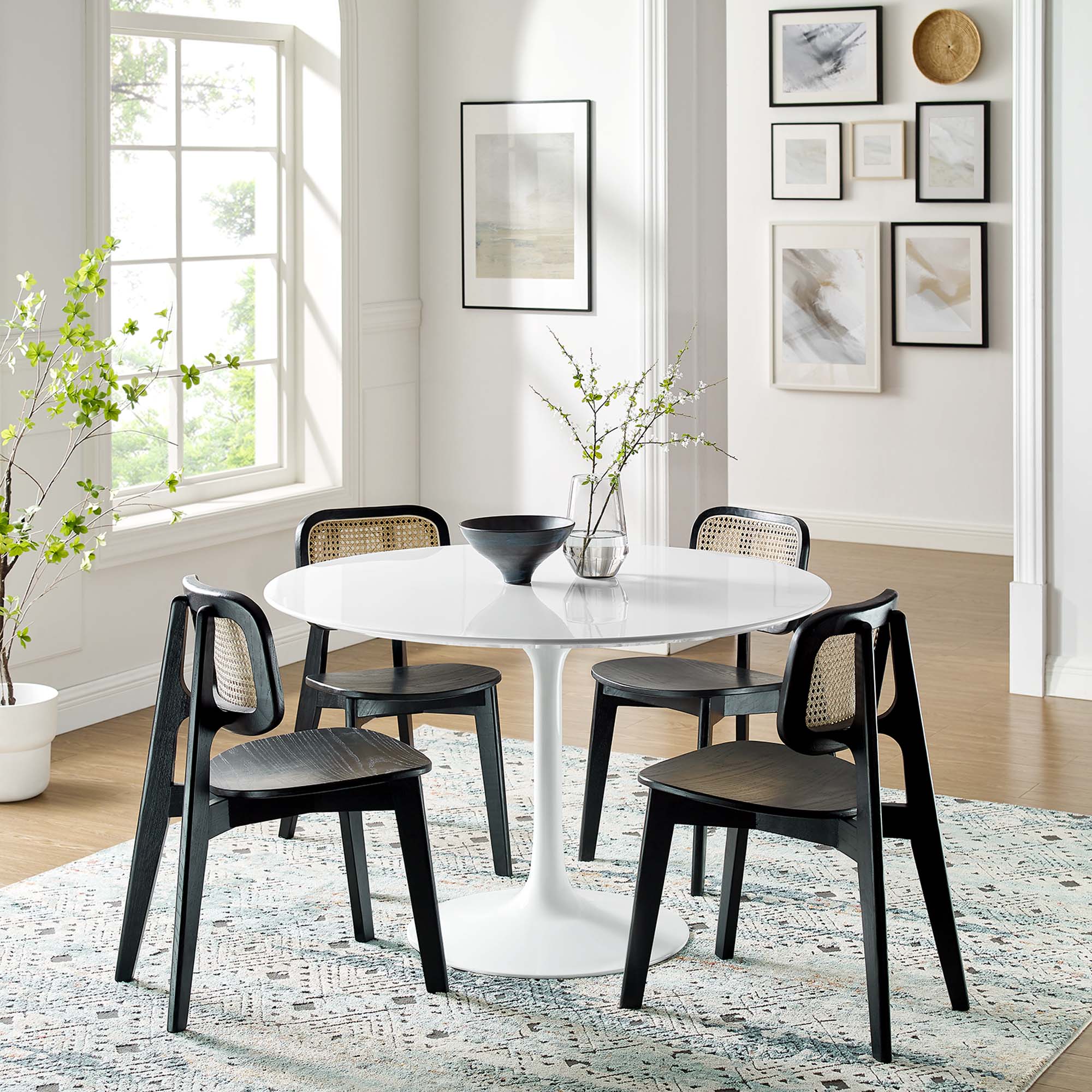 Lippa 48" Round Wood Dining Table by Modway - Image 6