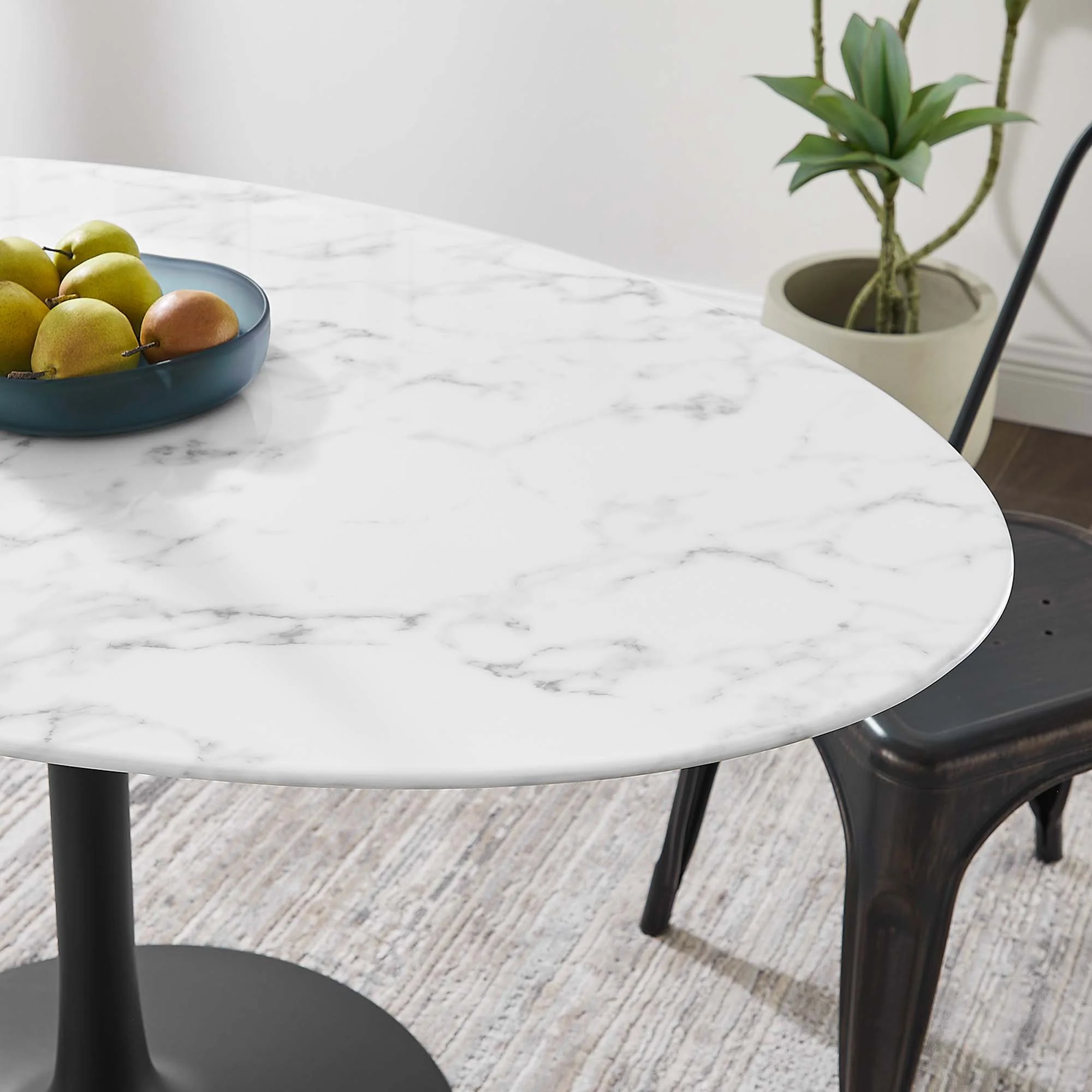 Lippa 54" Oval Faux Marble Dining Table by Modway - Image 7