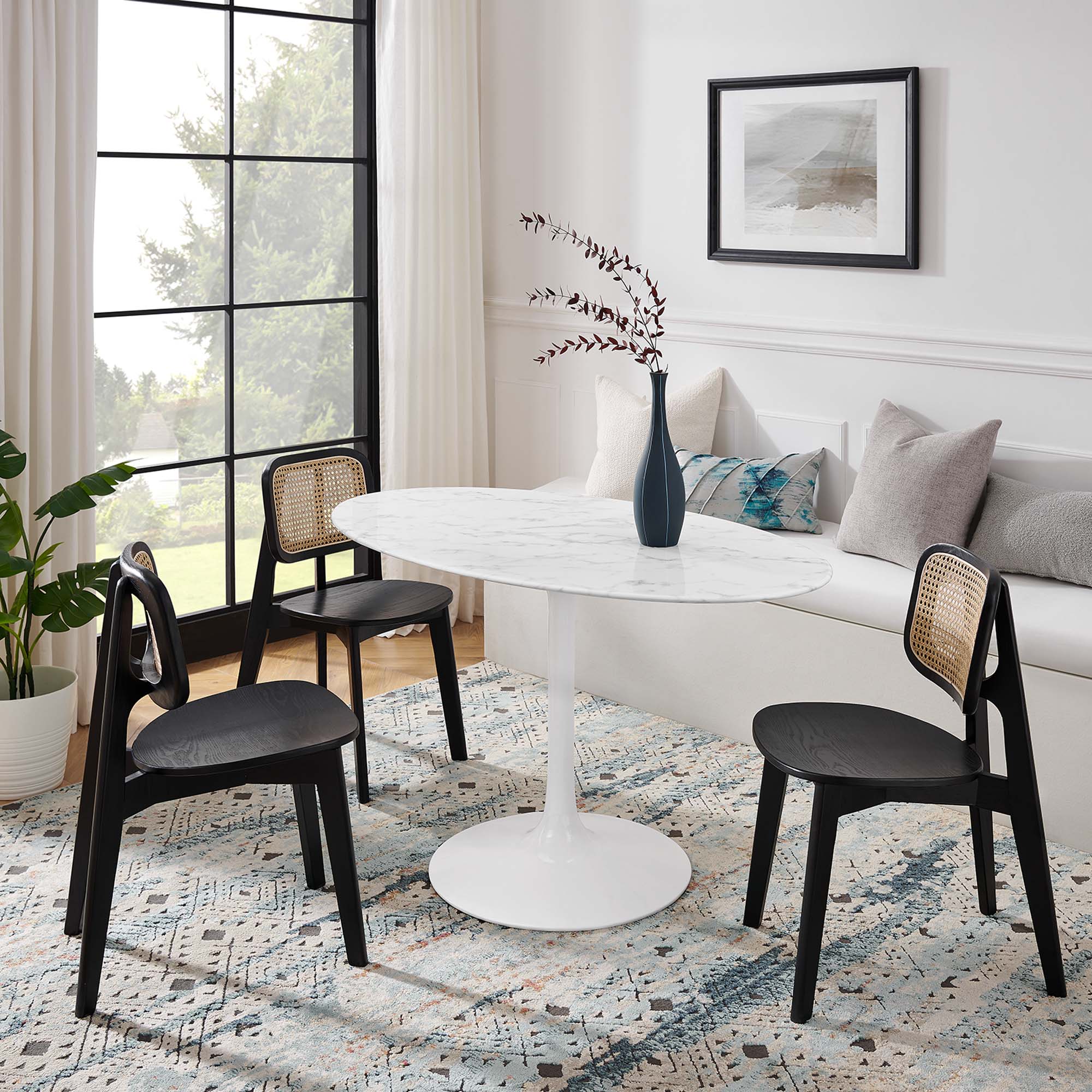 Lippa 54" Oval Faux Marble Dining Table by Modway - Image 7