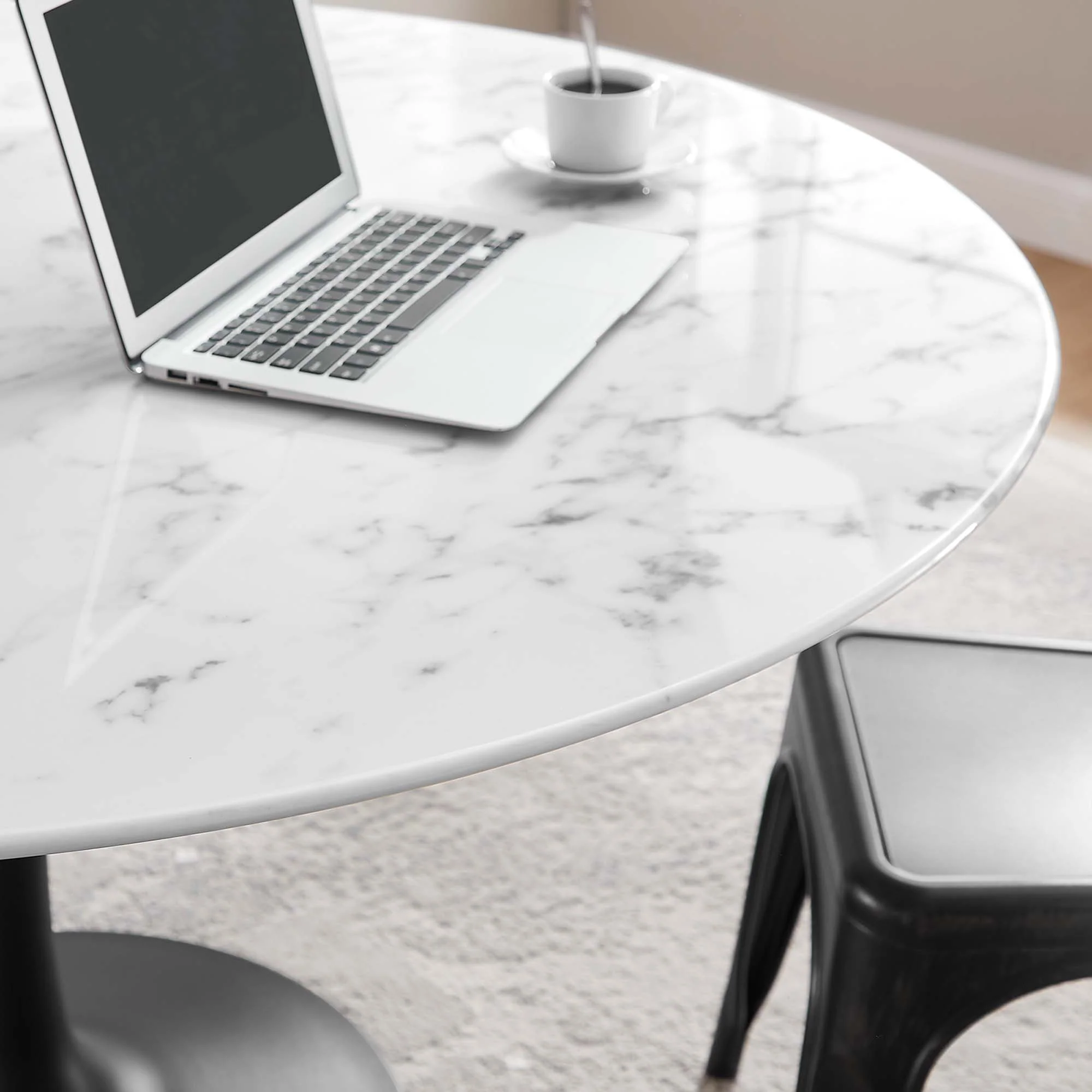Lippa 54" Round Faux Marble Dining Table by Modway - Image 7