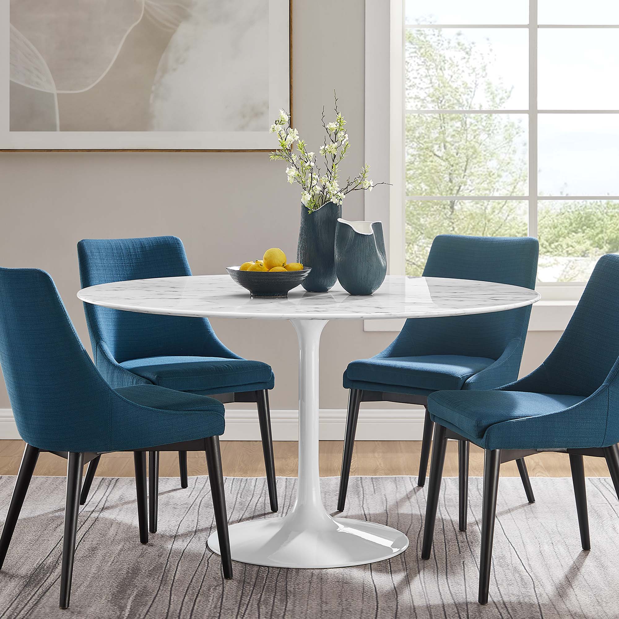 Lippa 54" Round Faux Marble Dining Table by Modway - Image 6