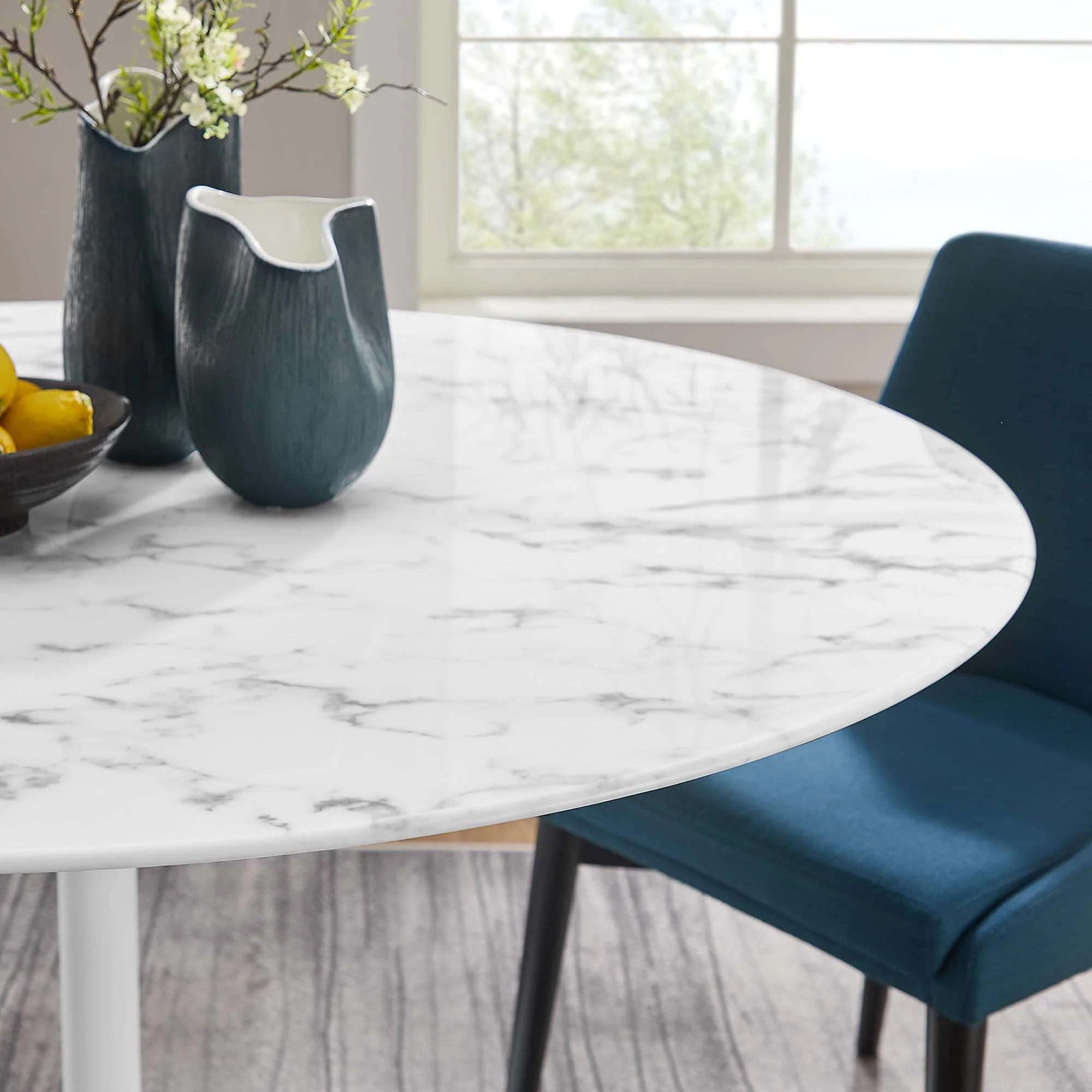Lippa 54" Round Faux Marble Dining Table by Modway - Image 7
