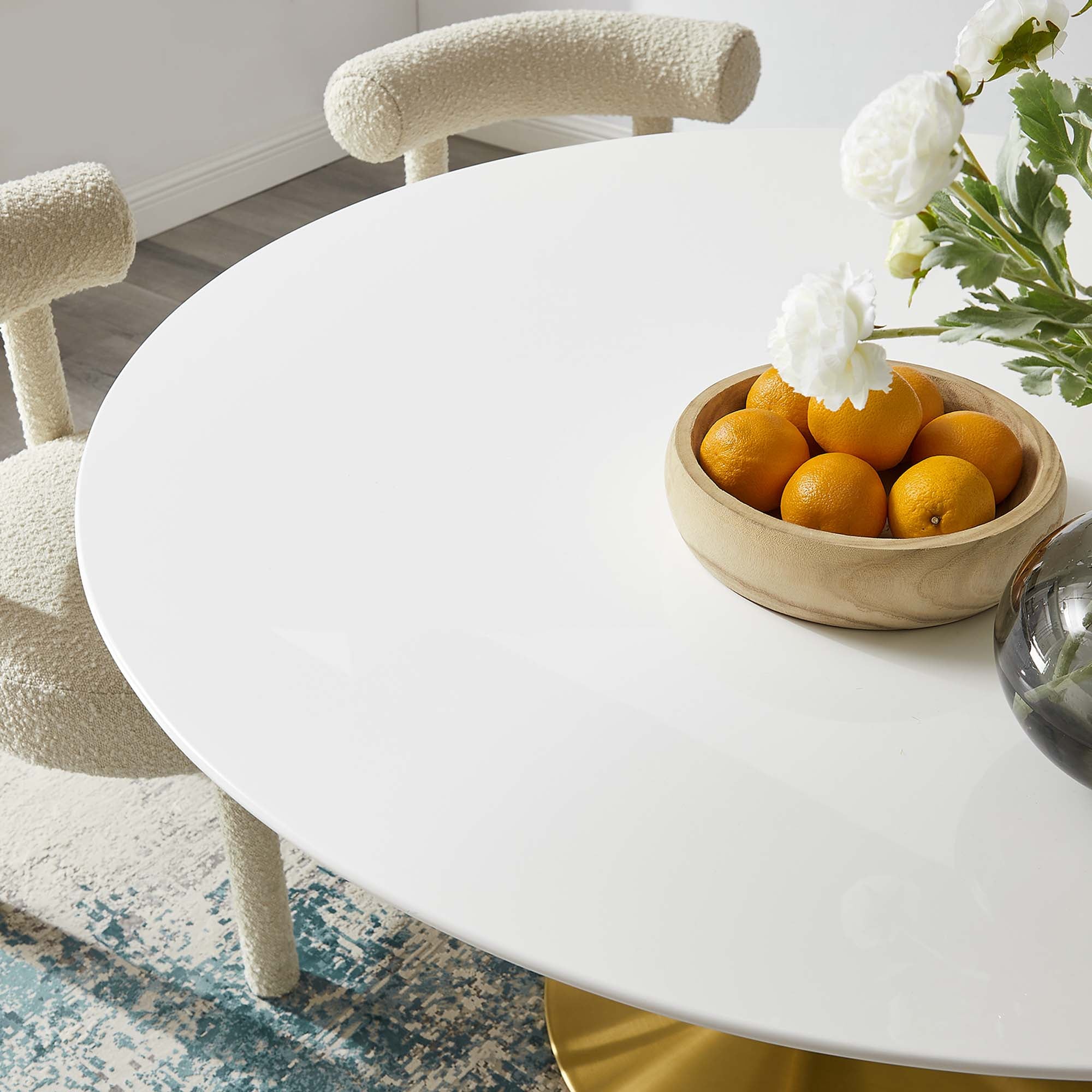 Lippa 54" Round Wood Dining Table by Modway - Image 7