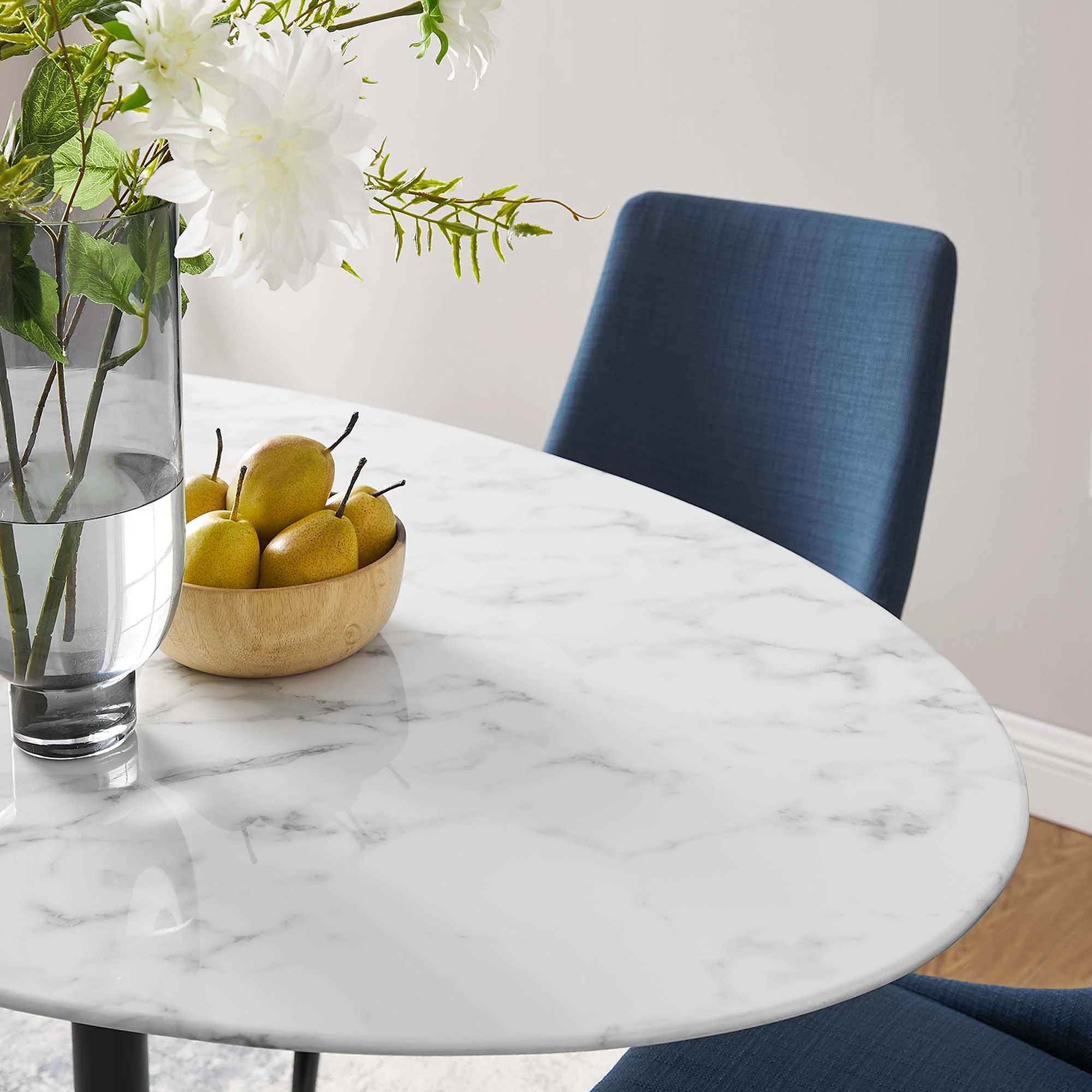 Lippa 60" Oval Faux Marble Dining Table by Modway - Image 7