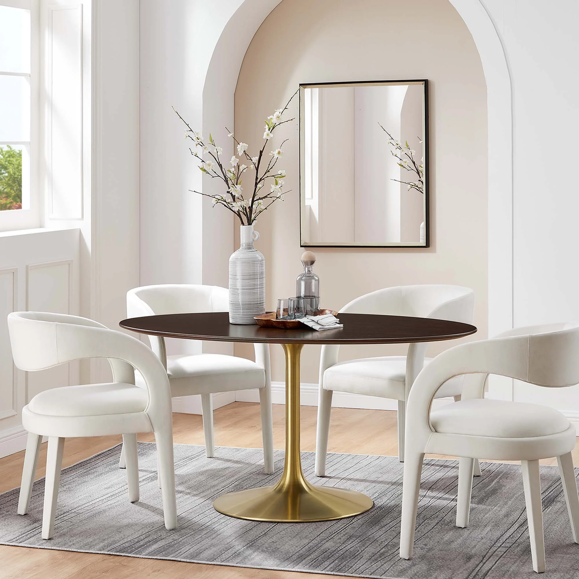 Lippa 60" Oval Wood Dining Table by Modway - Image 6
