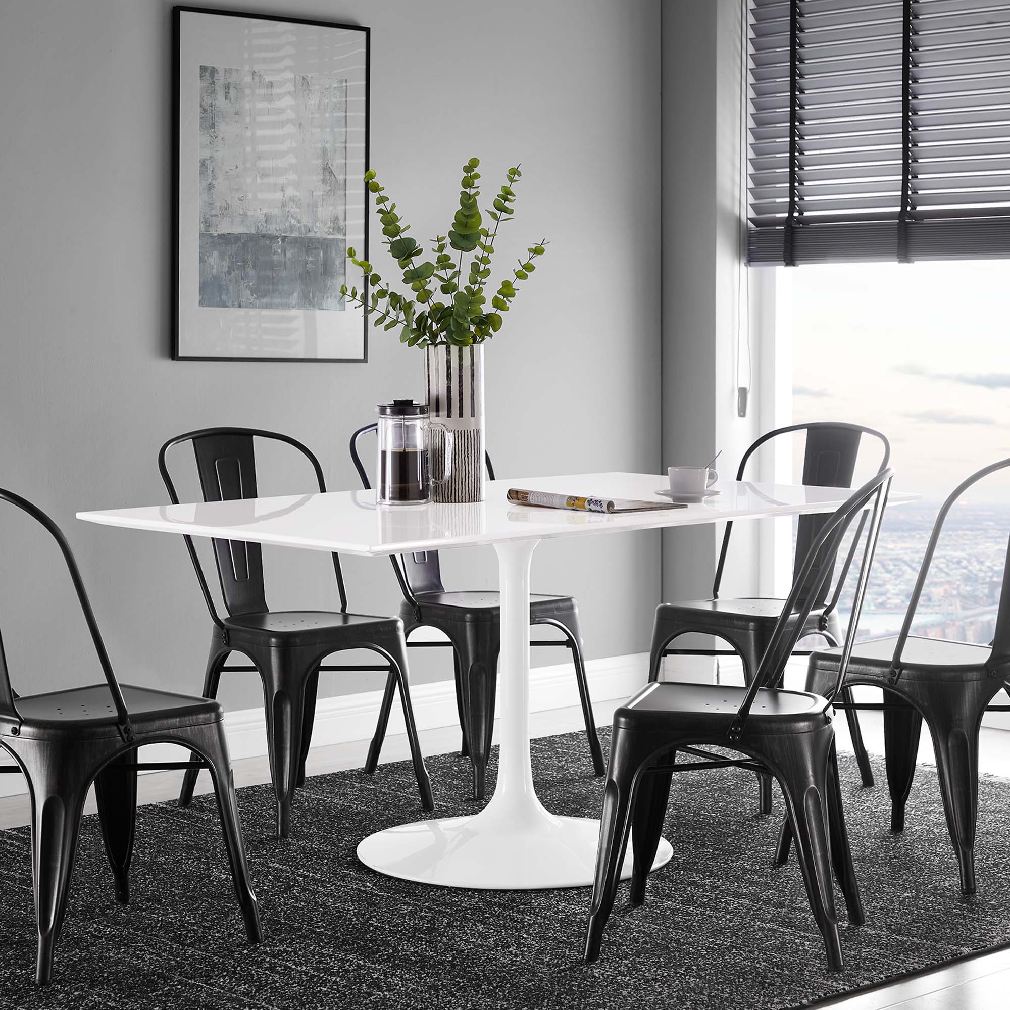 Lippa 60" Rectangle Wood Dining Table by Modway - Image 6